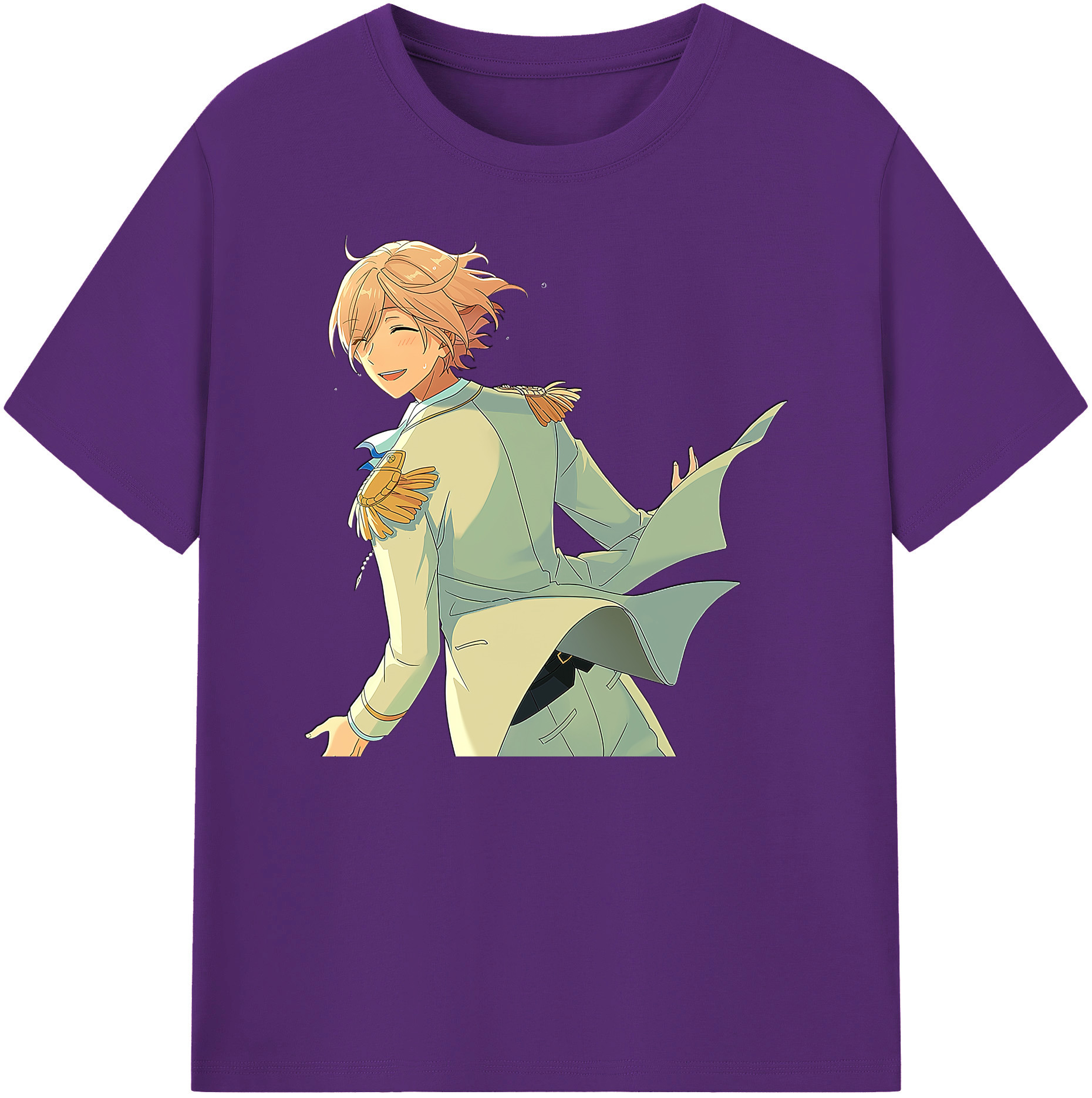 （画像用） あんさんぶるスターズ! Ensemble Stars 綿100％ メンズ半袖Tシャツ｜肌触りやわらか＆通気性