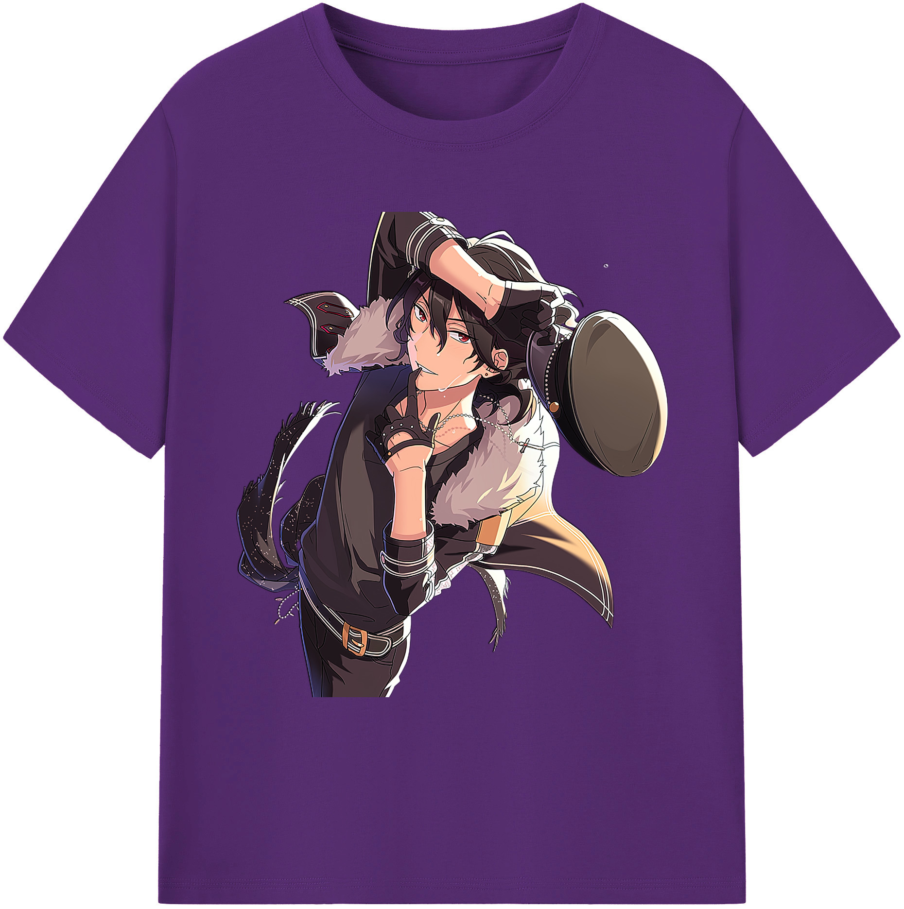 （画像用） あんさんぶるスターズ! Ensemble Stars 綿100％ メンズ半袖Tシャツ｜肌触りやわらか＆通気性