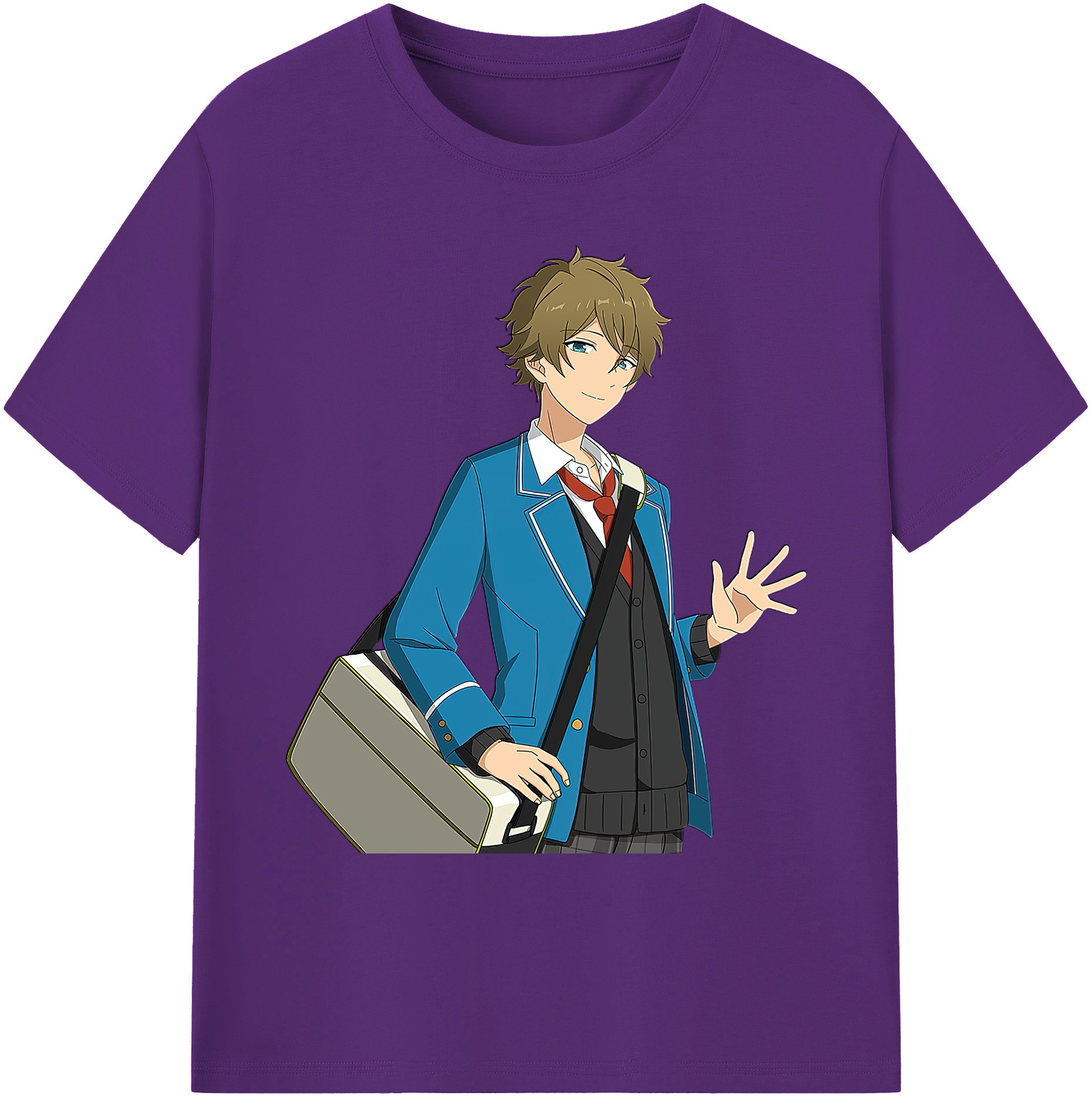 （画像用） あんさんぶるスターズ! Ensemble Stars 綿100％ メンズ半袖Tシャツ｜肌触りやわらか＆通気性
