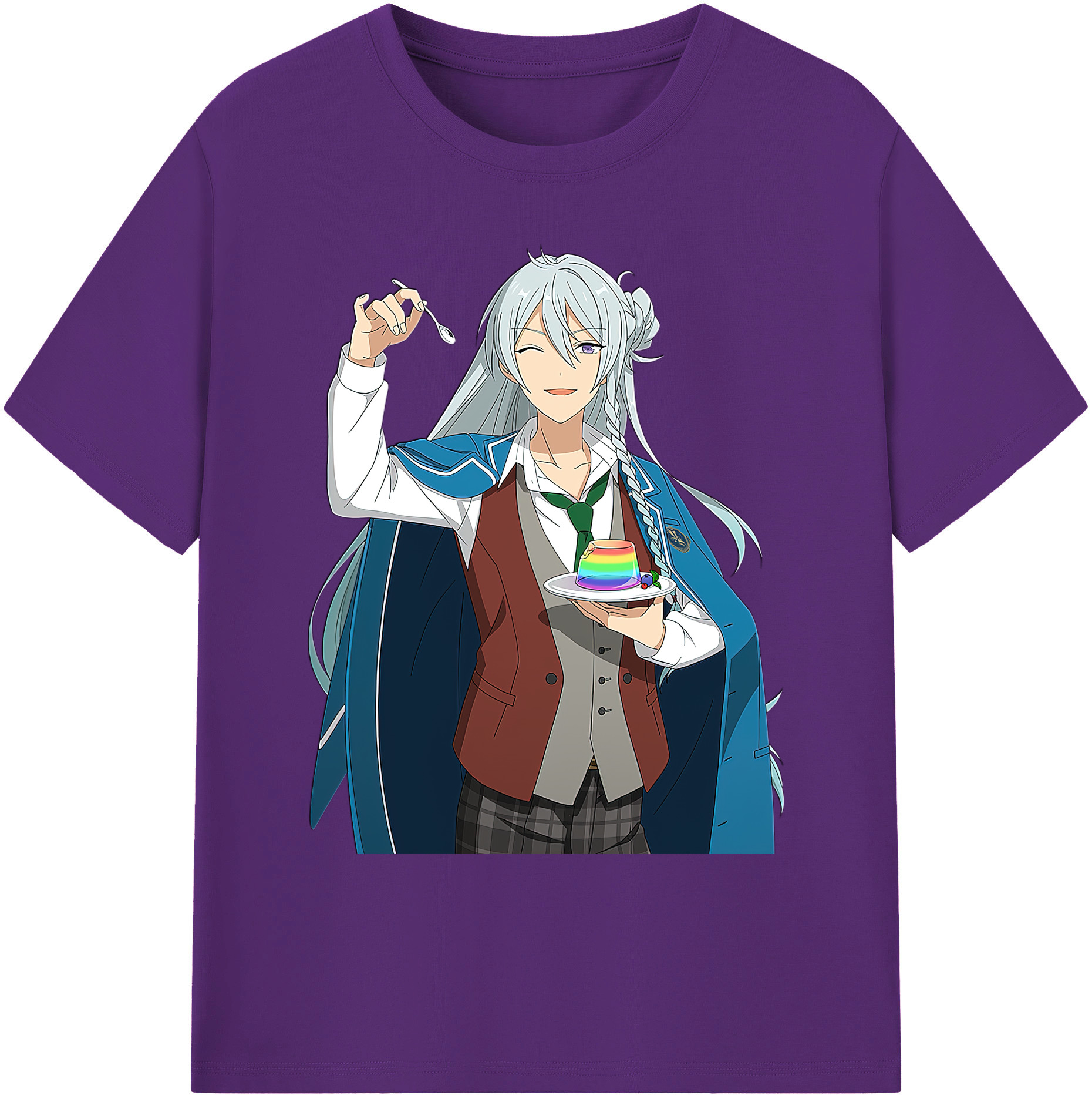 （画像用） あんさんぶるスターズ! Ensemble Stars 綿100％ メンズ半袖Tシャツ｜肌触りやわらか＆通気性