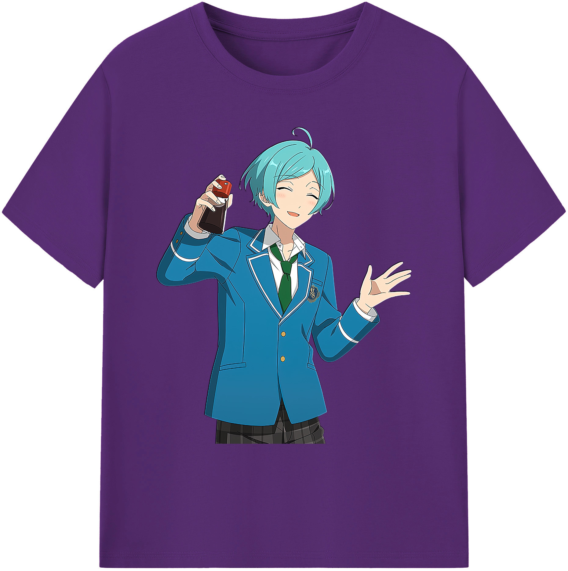（画像用） あんさんぶるスターズ! Ensemble Stars 綿100％ メンズ半袖Tシャツ｜肌触りやわらか＆通気性