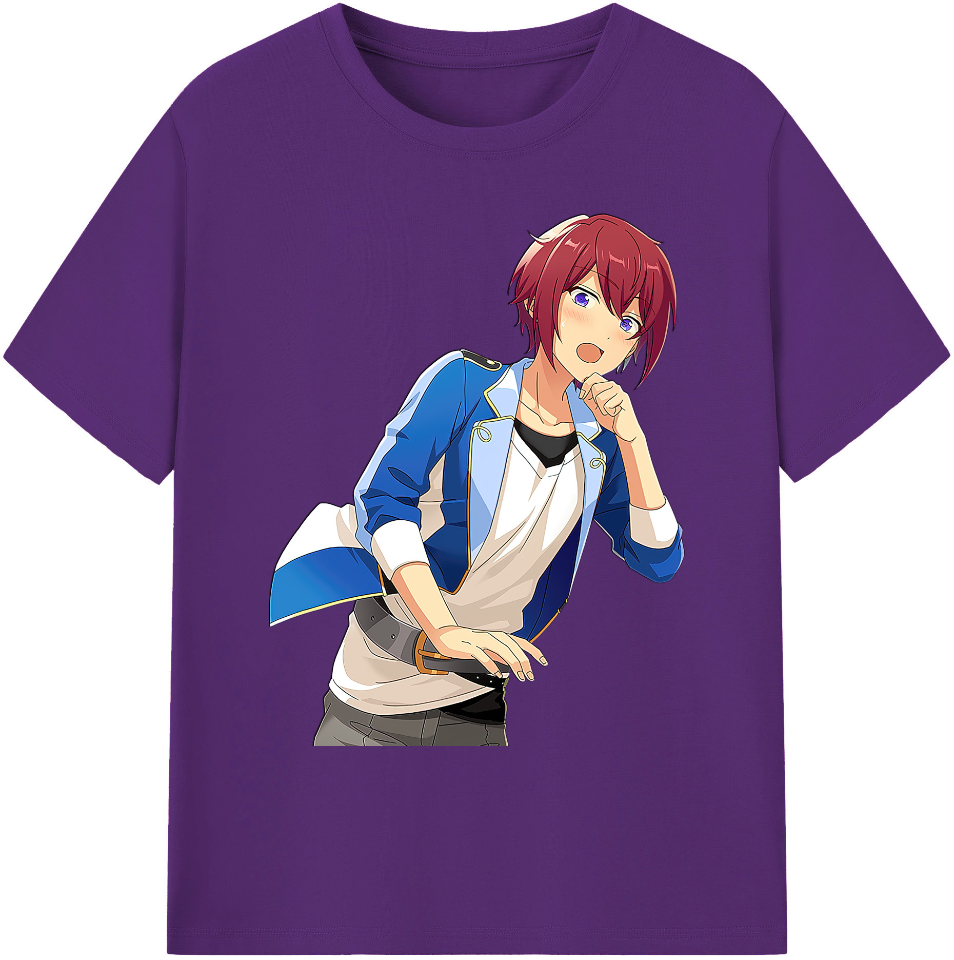 （画像用） あんさんぶるスターズ! Ensemble Stars 綿100％ メンズ半袖Tシャツ｜肌触りやわらか＆通気性