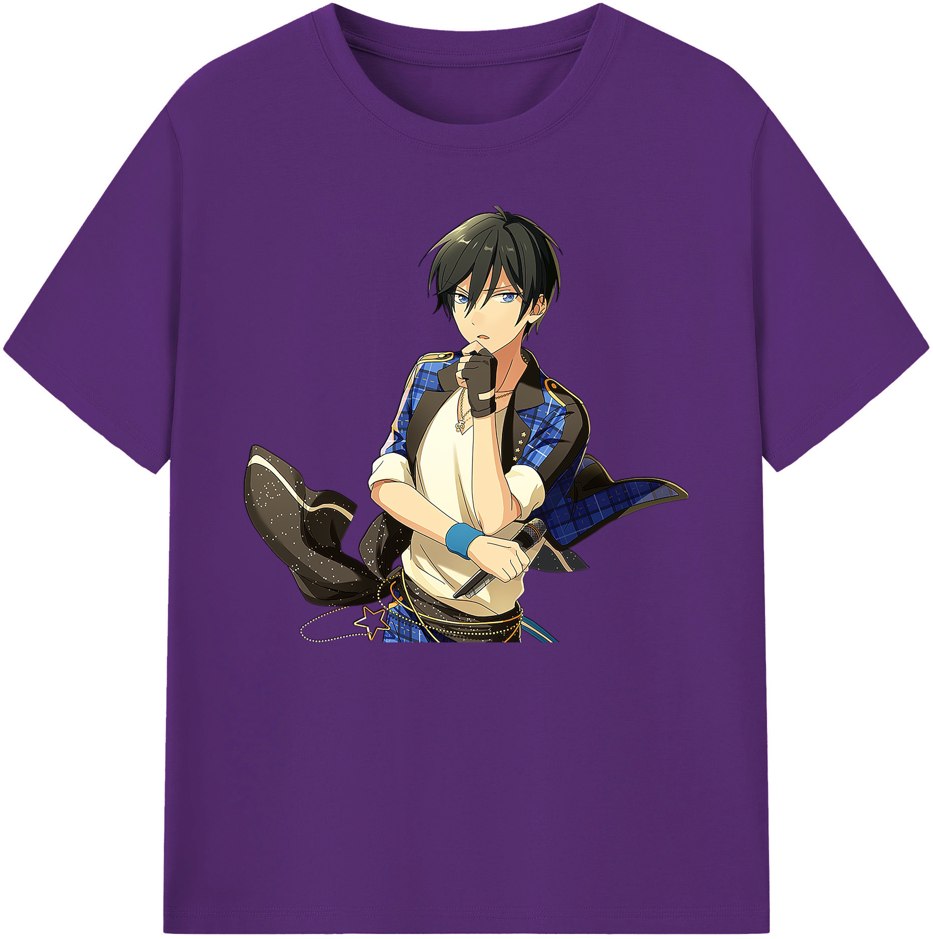 （画像用） あんさんぶるスターズ! Ensemble Stars 綿100％ メンズ半袖Tシャツ｜肌触りやわらか＆通気性