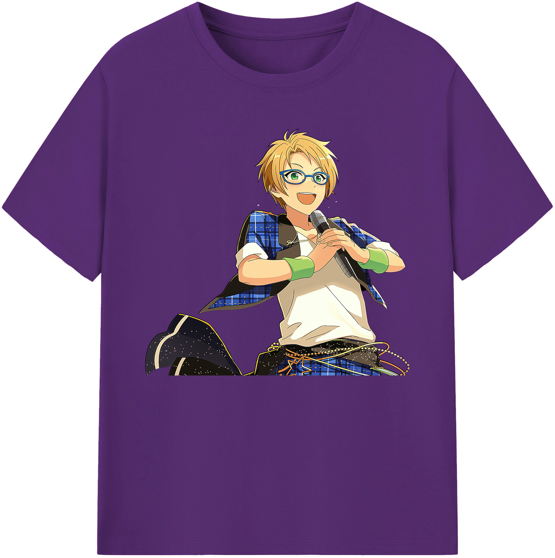 （画像用） あんさんぶるスターズ! Ensemble Stars 綿100％ メンズ半袖Tシャツ｜肌触りやわらか＆通気性