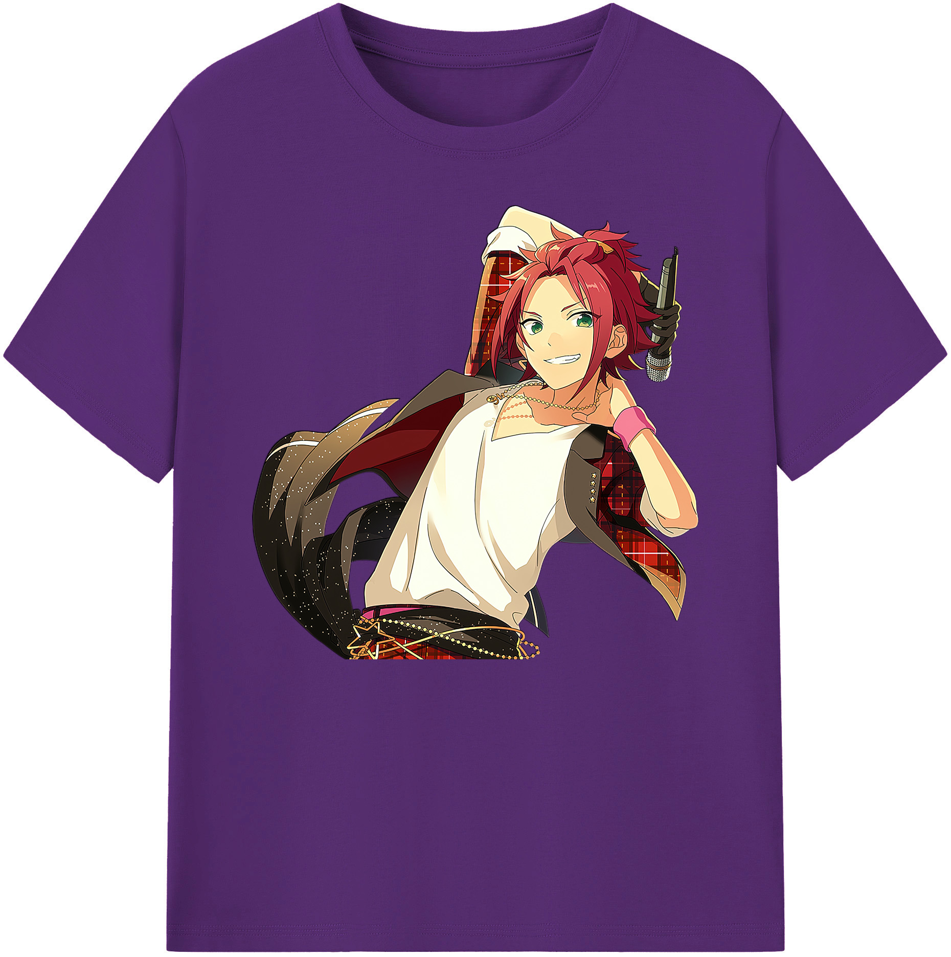 （画像用） あんさんぶるスターズ! Ensemble Stars 綿100％ メンズ半袖Tシャツ｜肌触りやわらか＆通気性