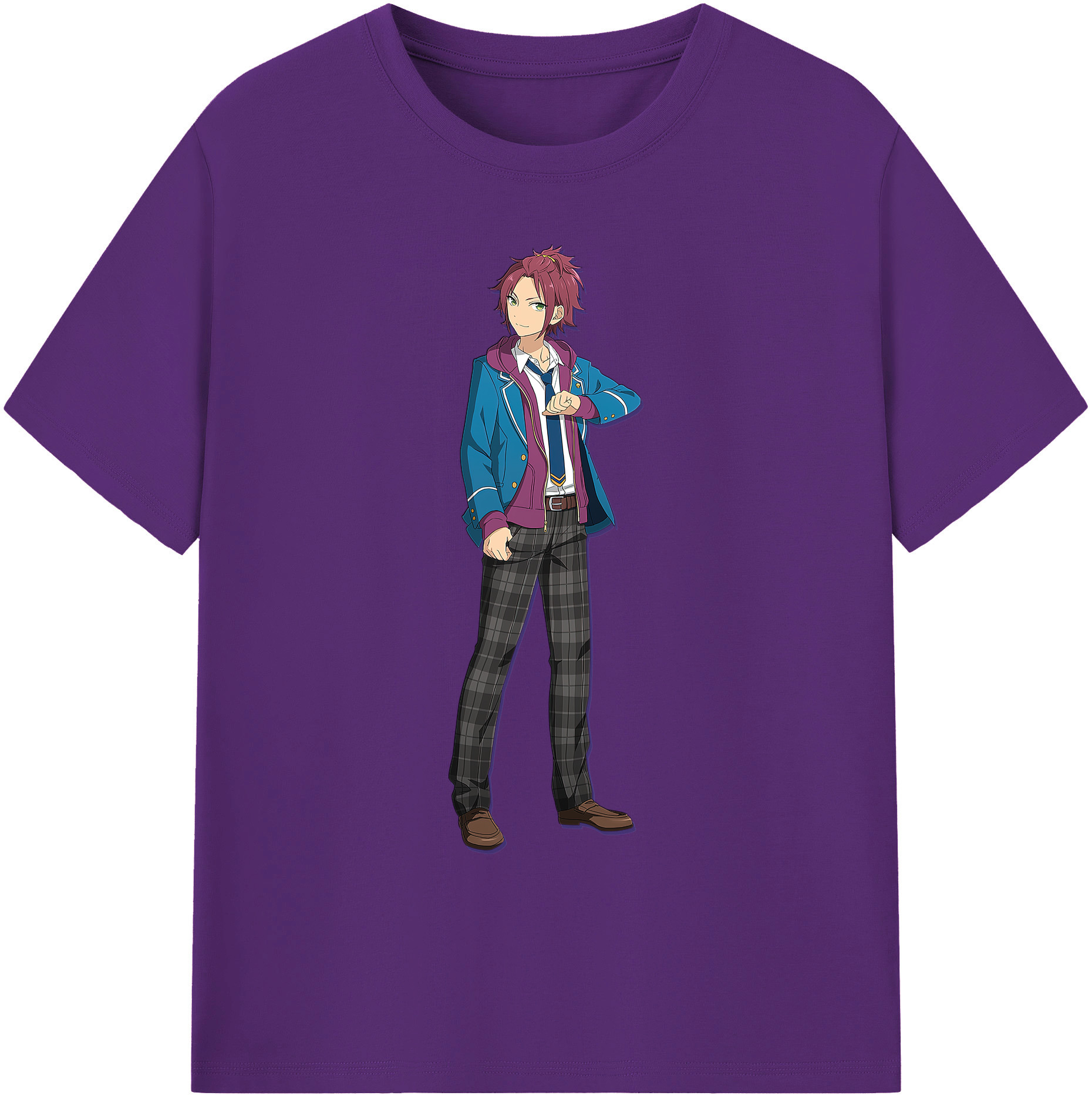（画像用） あんさんぶるスターズ! Ensemble Stars 綿100％ メンズ半袖Tシャツ｜肌触りやわらか＆通気性