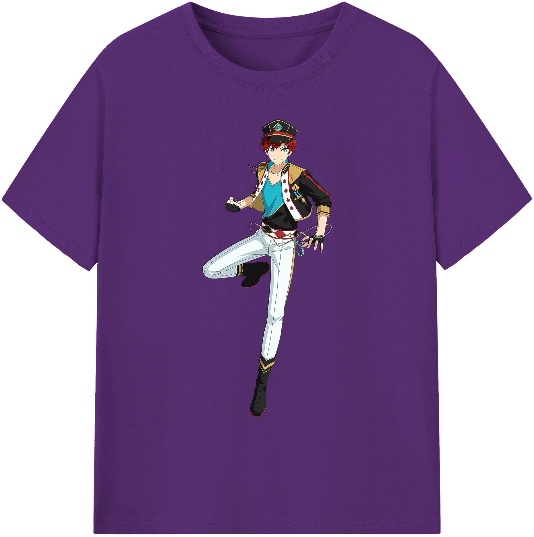 （画像用） あんさんぶるスターズ! Ensemble Stars 綿100％ メンズ半袖Tシャツ｜肌触りやわらか＆通気性