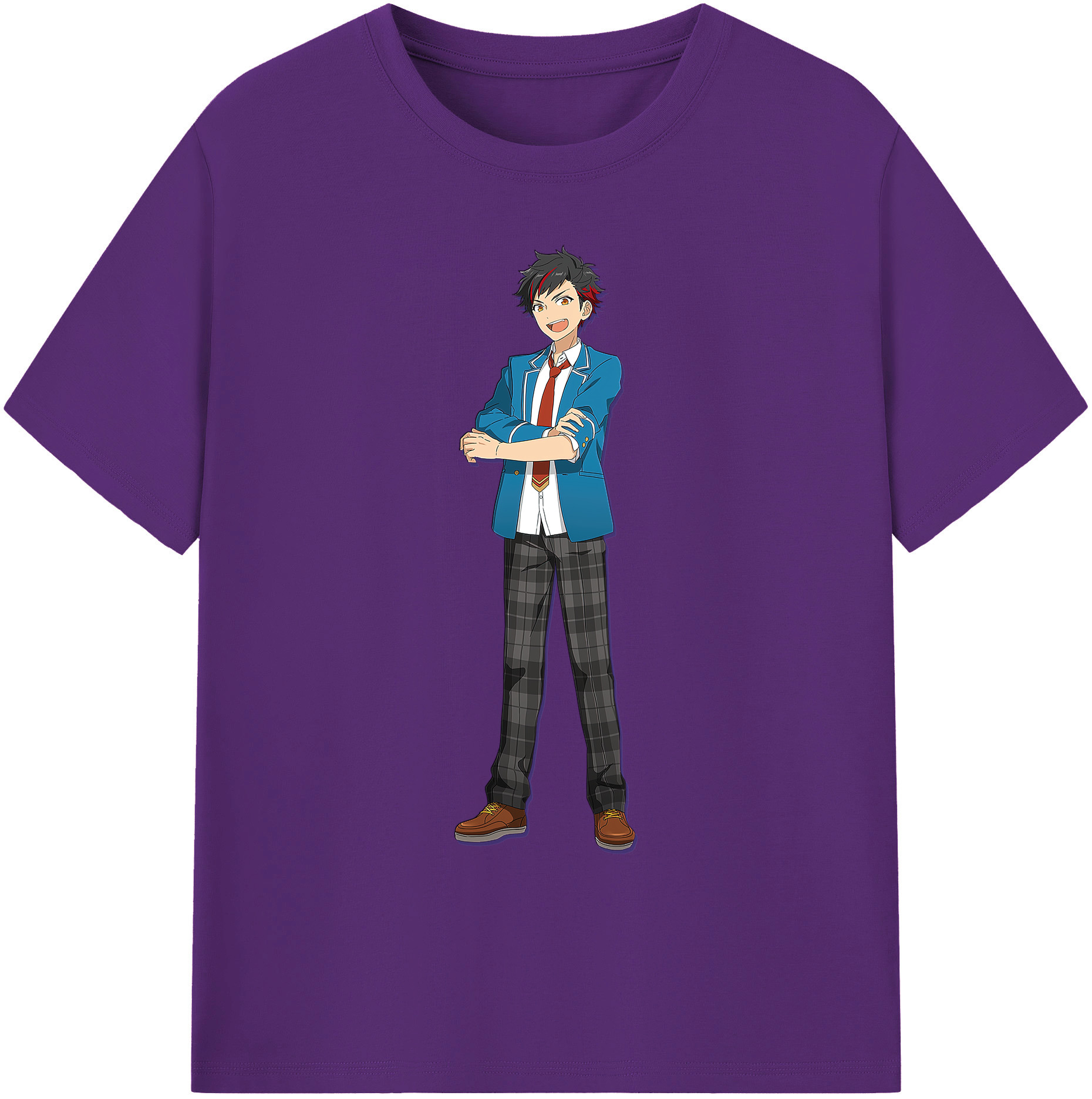 （画像用） あんさんぶるスターズ! Ensemble Stars 綿100％ メンズ半袖Tシャツ｜肌触りやわらか＆通気性