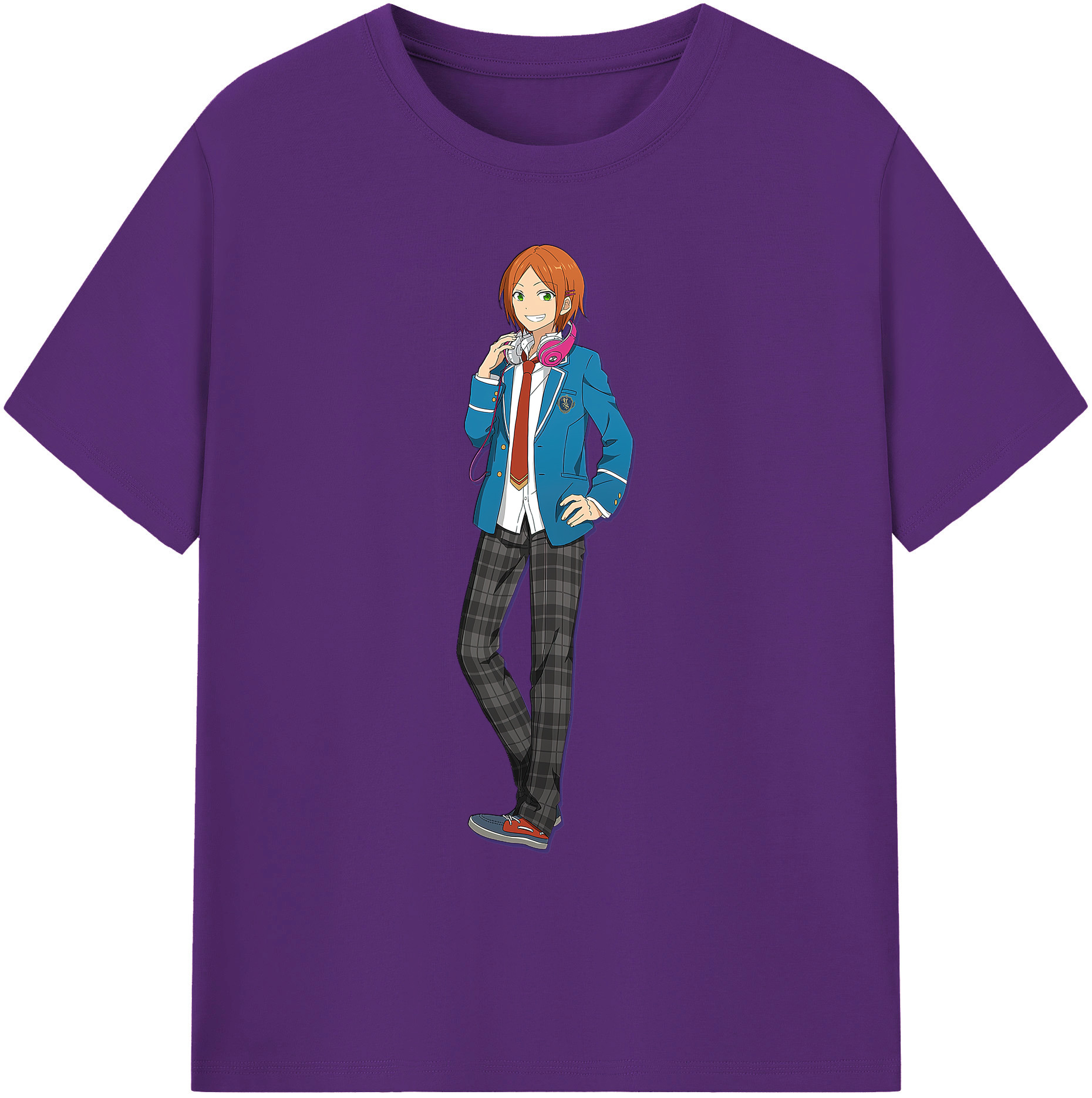 （画像用） あんさんぶるスターズ! Ensemble Stars 綿100％ メンズ半袖Tシャツ｜肌触りやわらか＆通気性