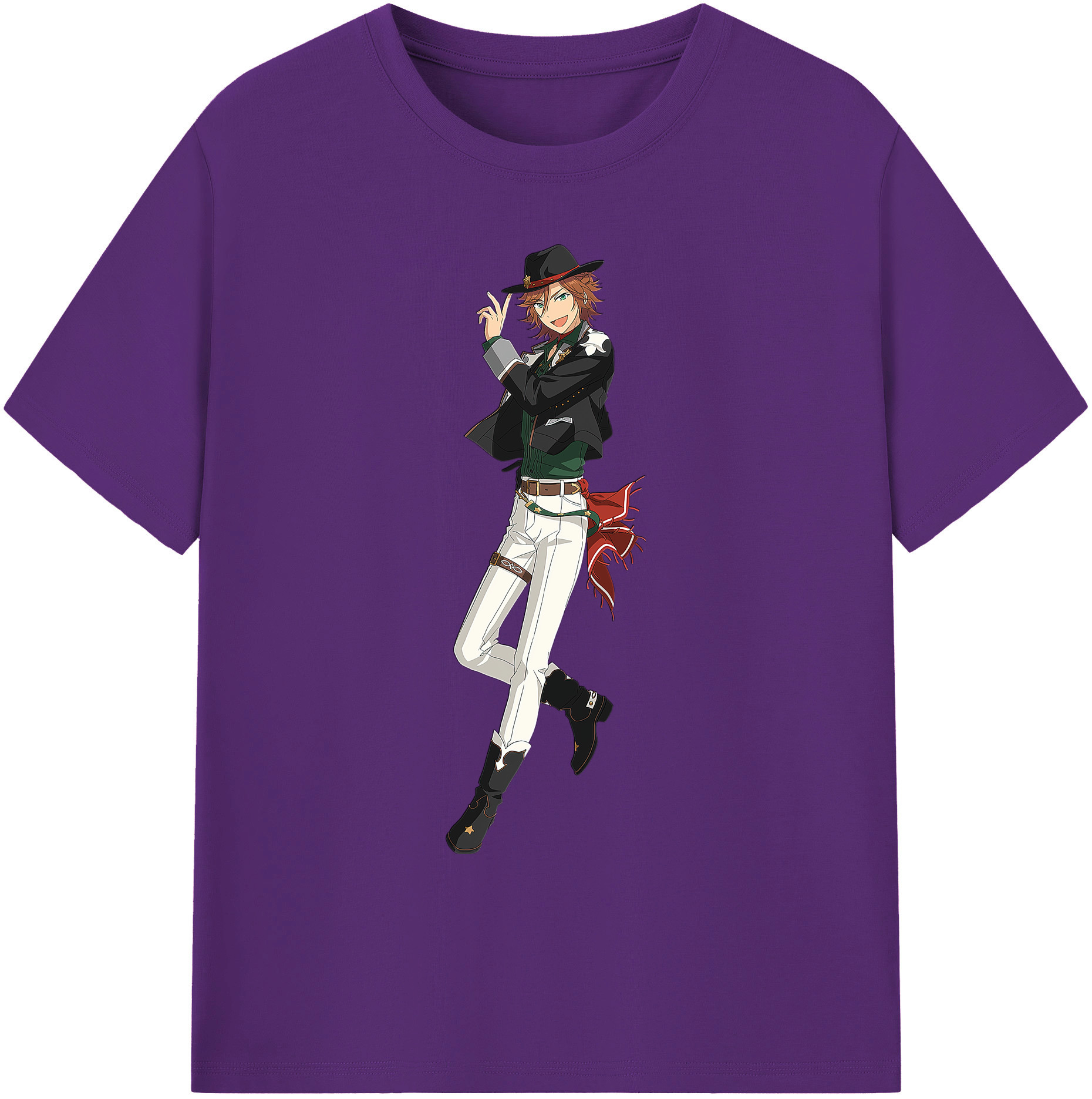 （画像用） あんさんぶるスターズ! Ensemble Stars 綿100％ メンズ半袖Tシャツ｜肌触りやわらか＆通気性