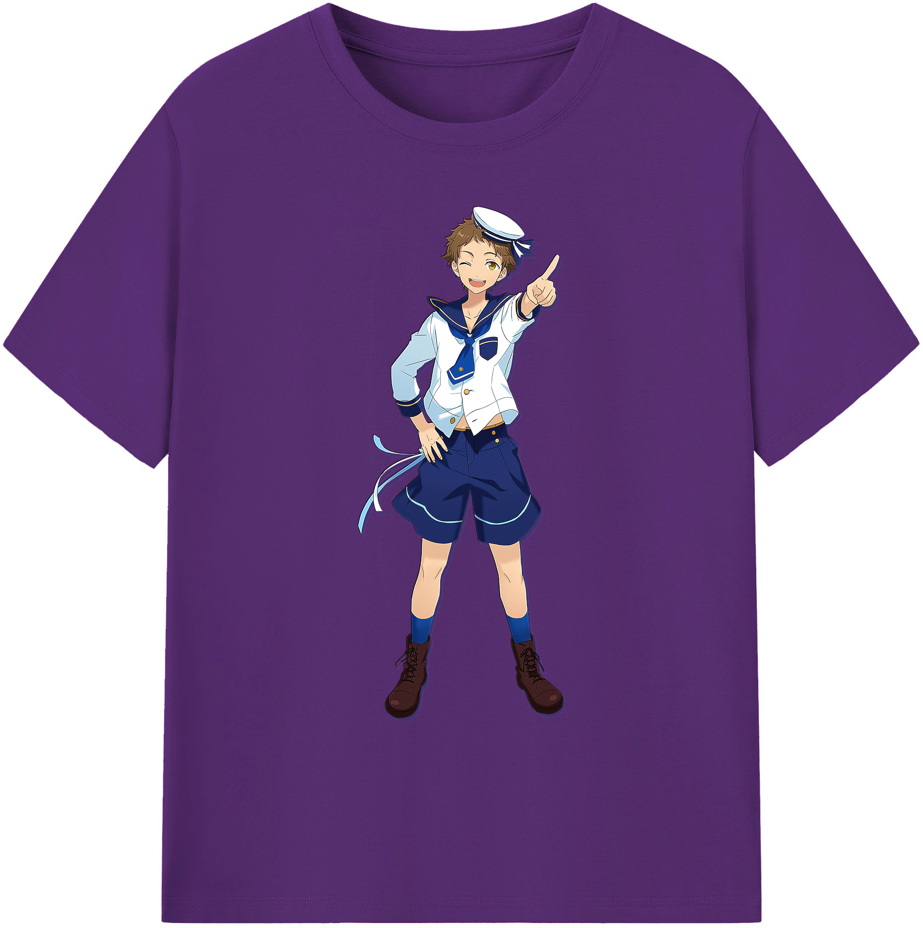 （画像用） あんさんぶるスターズ! Ensemble Stars 綿100％ メンズ半袖Tシャツ｜肌触りやわらか＆通気性