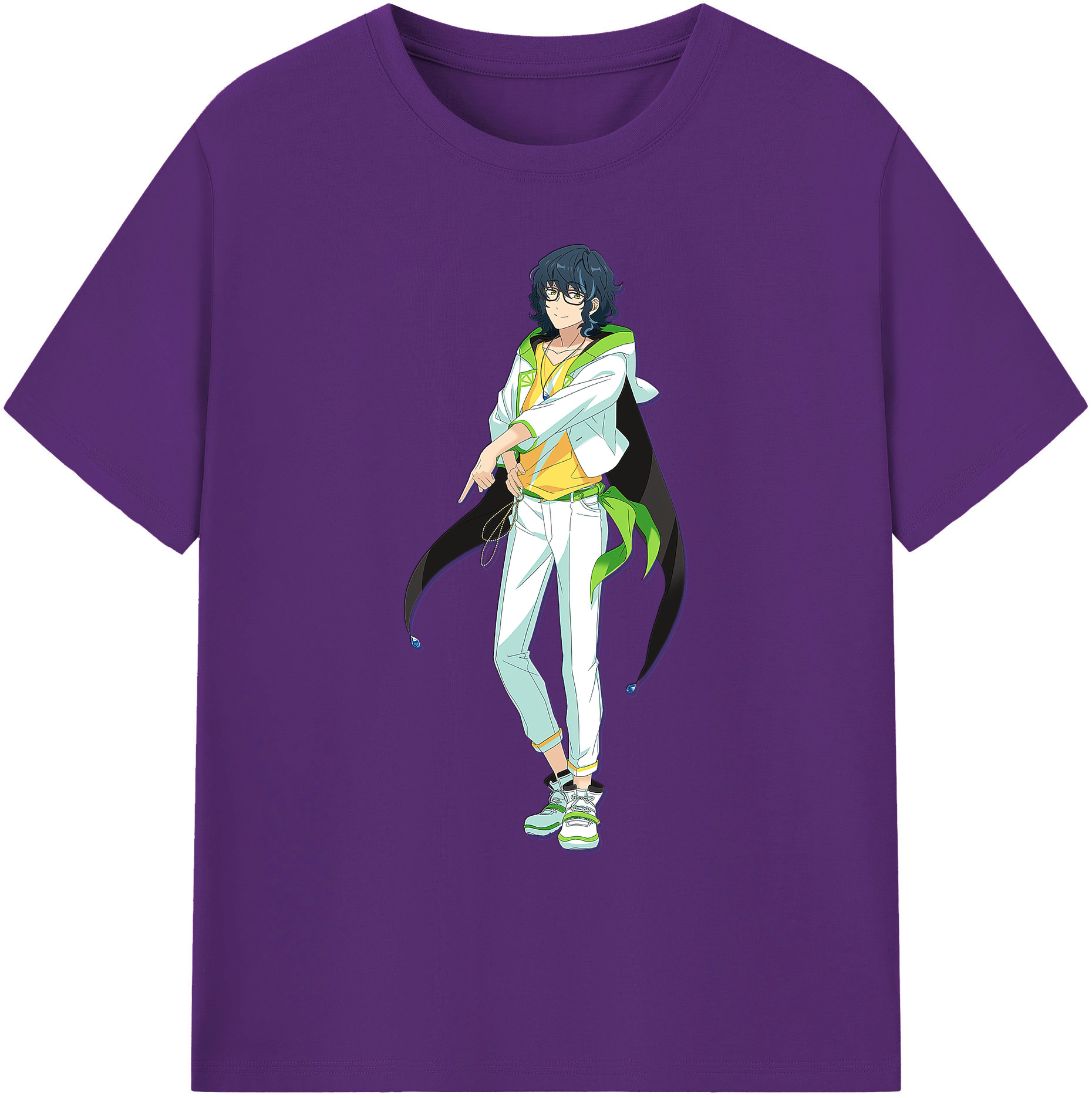 （画像用） あんさんぶるスターズ! Ensemble Stars 綿100％ メンズ半袖Tシャツ｜肌触りやわらか＆通気性