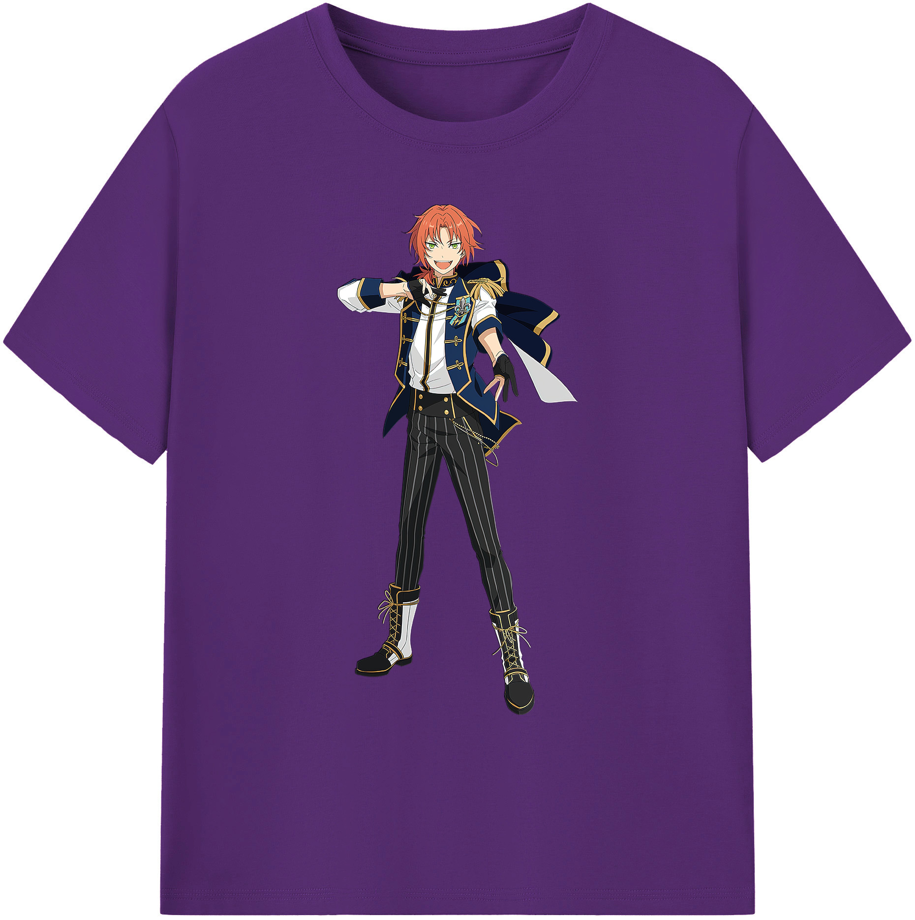 （画像用） あんさんぶるスターズ! Ensemble Stars 綿100％ メンズ半袖Tシャツ｜肌触りやわらか＆通気性