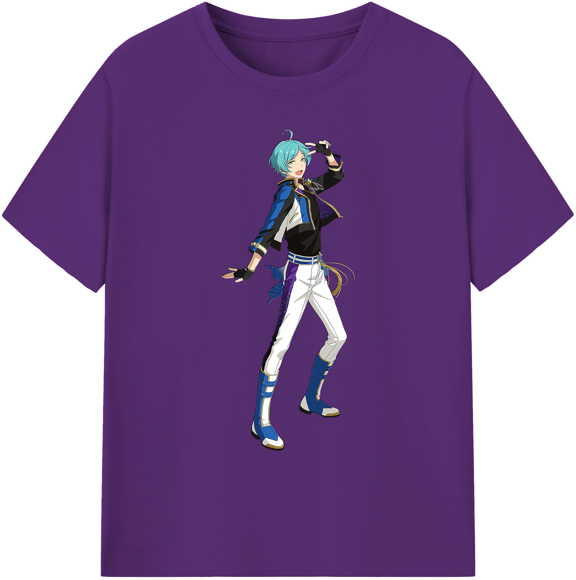 （画像用） あんさんぶるスターズ! Ensemble Stars 綿100％ メンズ半袖Tシャツ｜肌触りやわらか＆通気性