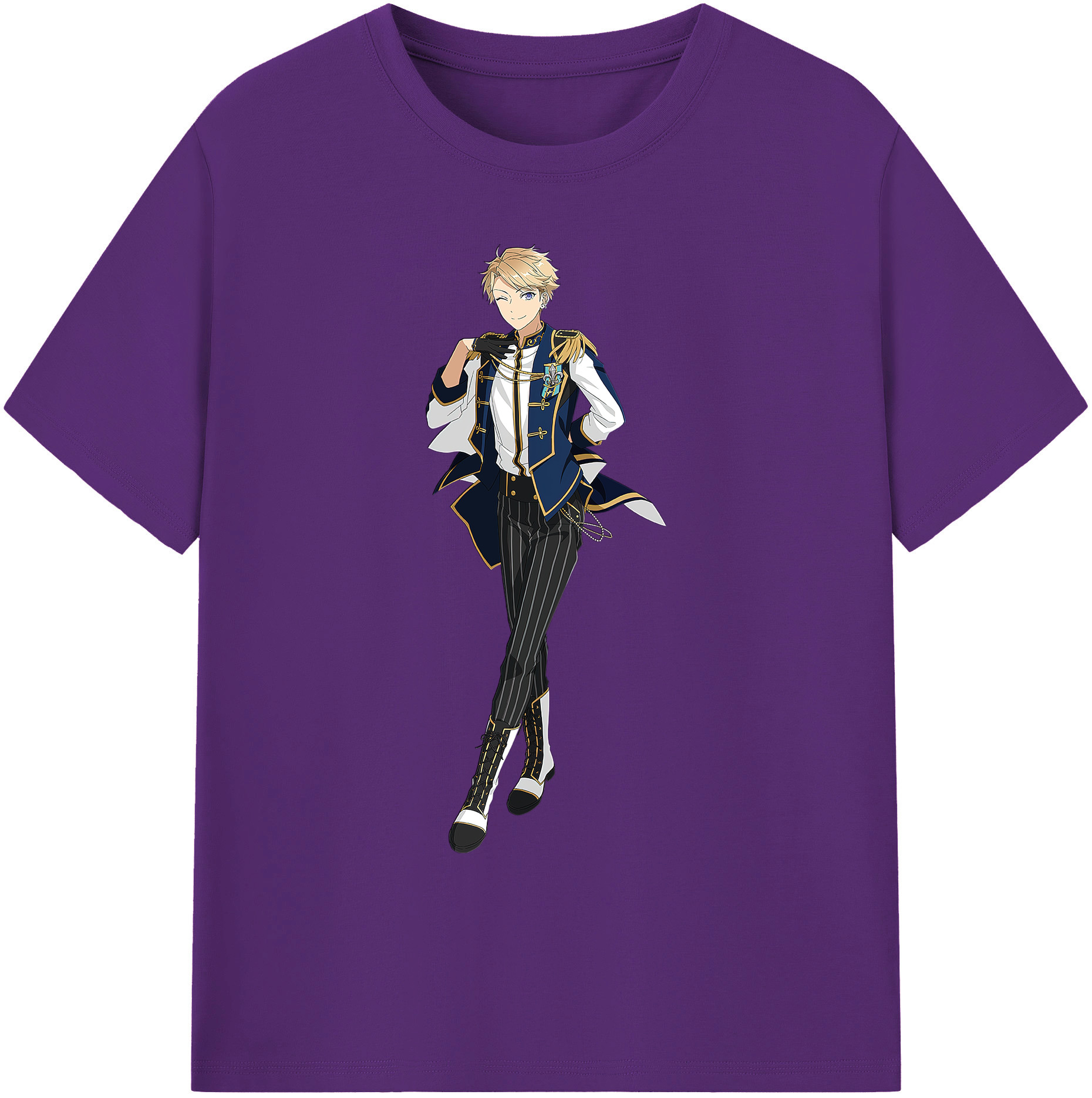（画像用） あんさんぶるスターズ! Ensemble Stars 綿100％ メンズ半袖Tシャツ｜肌触りやわらか＆通気性