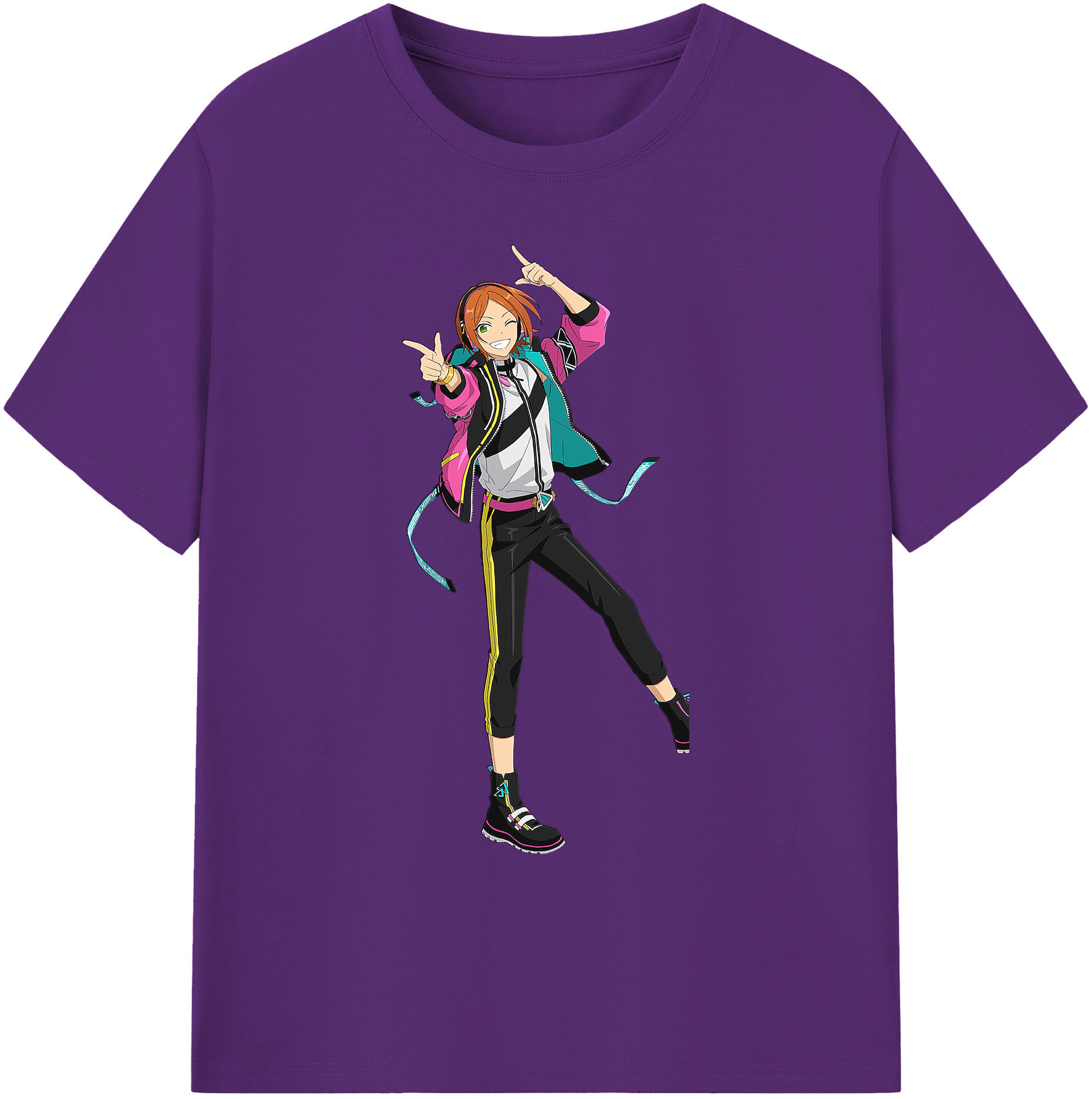 （画像用） あんさんぶるスターズ! Ensemble Stars 綿100％ メンズ半袖Tシャツ｜肌触りやわらか＆通気性