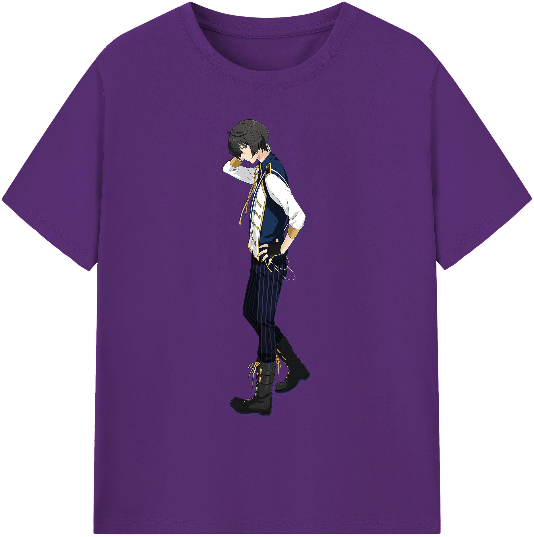 （画像用） あんさんぶるスターズ! Ensemble Stars 綿100％ メンズ半袖Tシャツ｜肌触りやわらか＆通気性