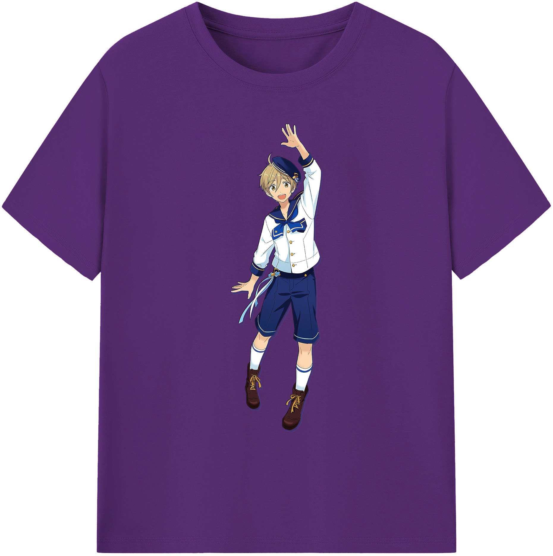 （画像用） あんさんぶるスターズ! Ensemble Stars 綿100％ メンズ半袖Tシャツ｜肌触りやわらか＆通気性