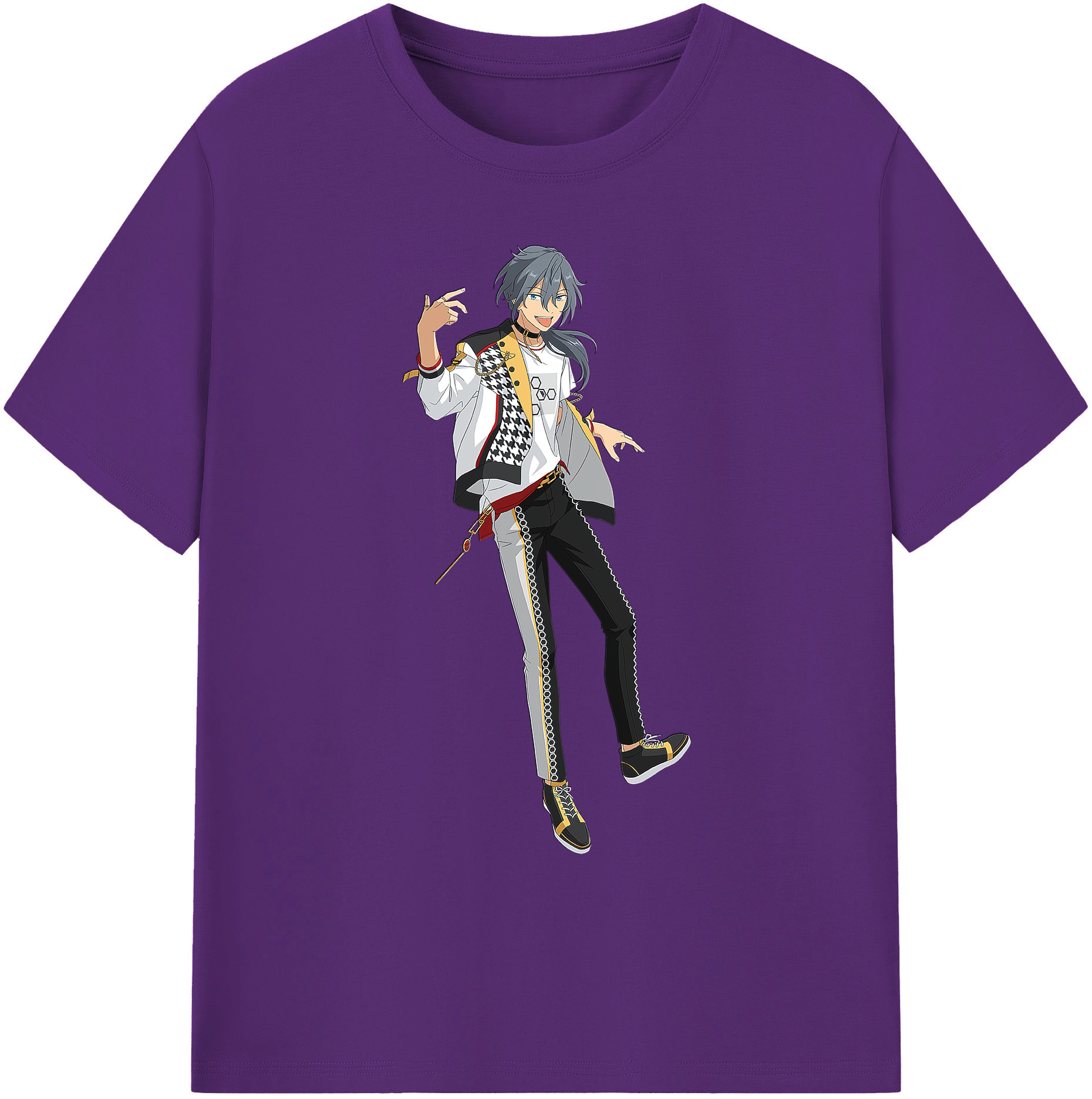 （画像用） あんさんぶるスターズ! Ensemble Stars 綿100％ メンズ半袖Tシャツ｜肌触りやわらか＆通気性