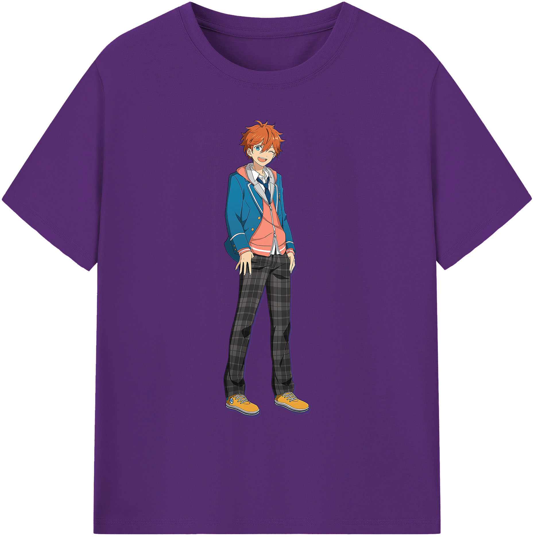 （画像用） あんさんぶるスターズ! Ensemble Stars 綿100％ メンズ半袖Tシャツ｜肌触りやわらか＆通気性