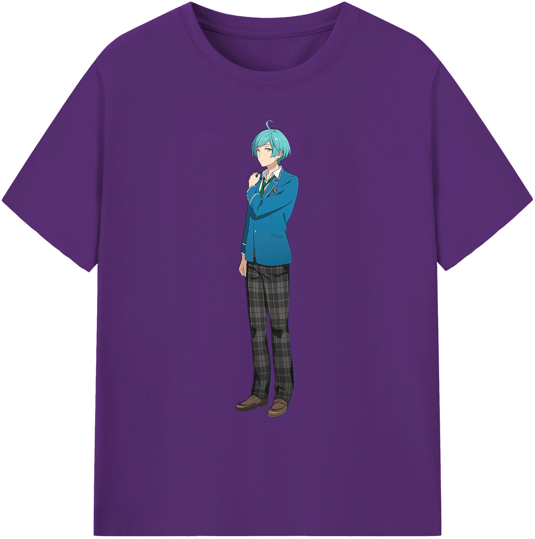 （画像用） あんさんぶるスターズ! Ensemble Stars 綿100％ メンズ半袖Tシャツ｜肌触りやわらか＆通気性