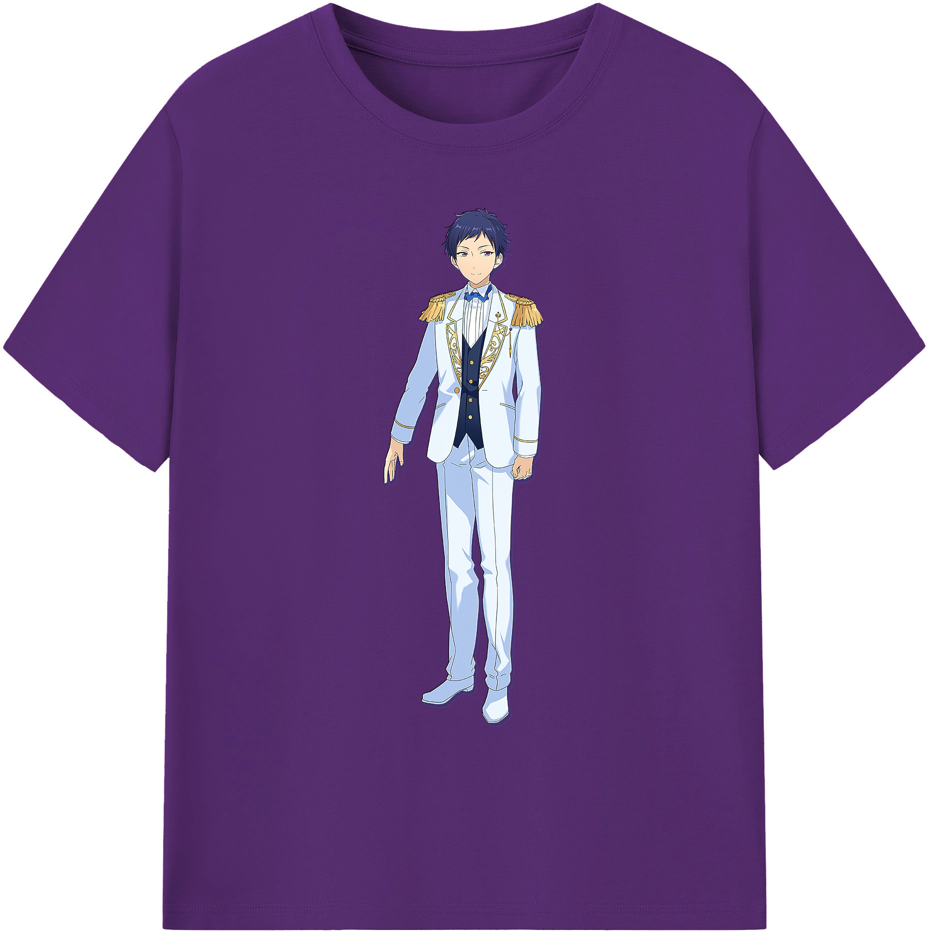 （画像用） あんさんぶるスターズ! Ensemble Stars 綿100％ メンズ半袖Tシャツ｜肌触りやわらか＆通気性