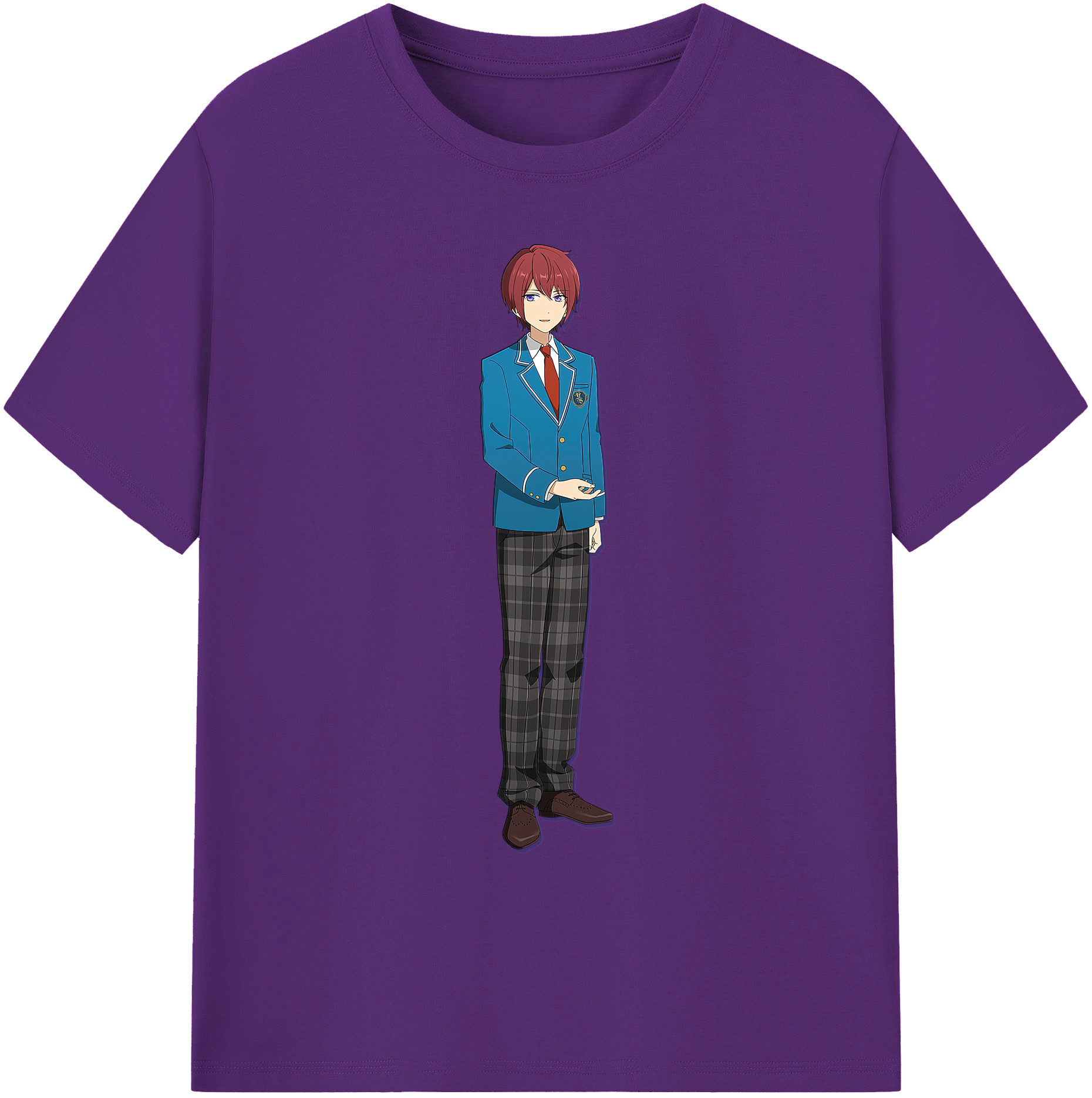 （画像用） あんさんぶるスターズ! Ensemble Stars 綿100％ メンズ半袖Tシャツ｜肌触りやわらか＆通気性
