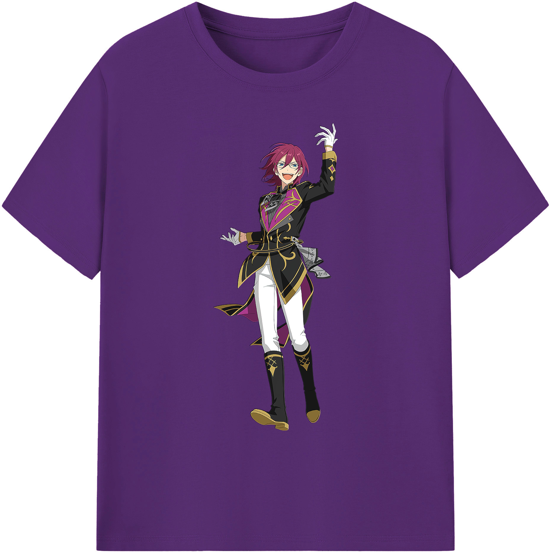 （画像用） あんさんぶるスターズ! Ensemble Stars 綿100％ メンズ半袖Tシャツ｜肌触りやわらか＆通気性