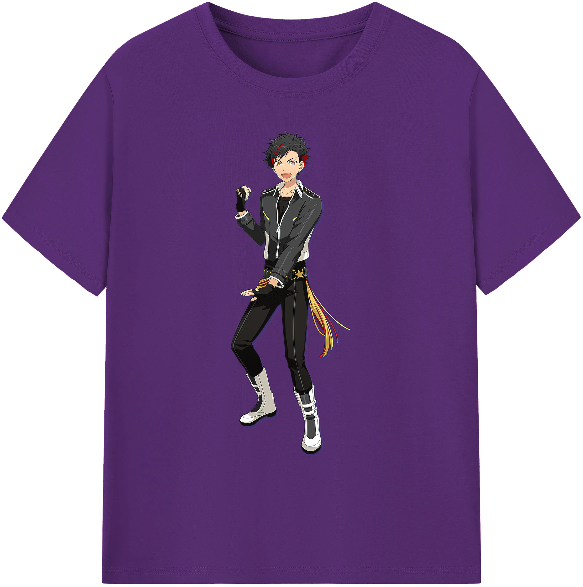 （画像用） あんさんぶるスターズ! Ensemble Stars 綿100％ メンズ半袖Tシャツ｜肌触りやわらか＆通気性