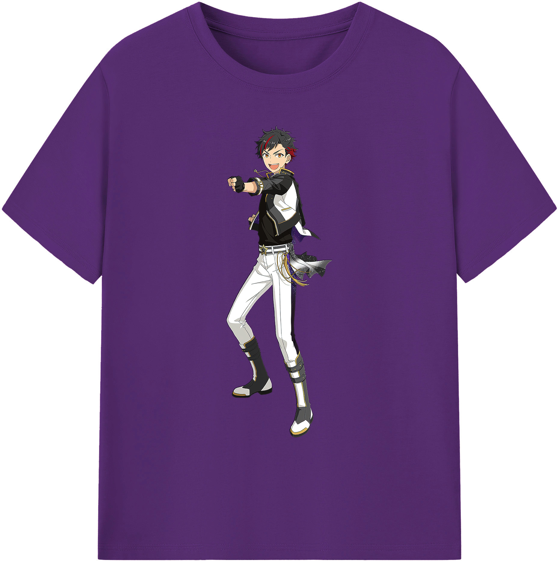 （画像用） あんさんぶるスターズ! Ensemble Stars 綿100％ メンズ半袖Tシャツ｜肌触りやわらか＆通気性
