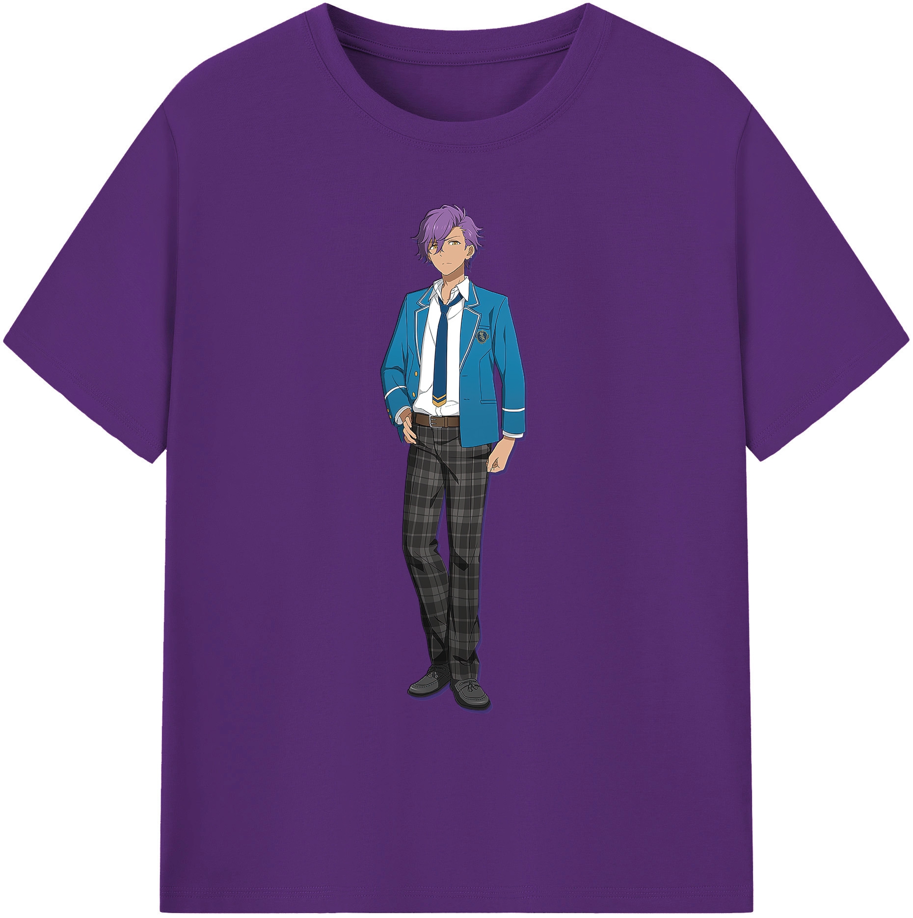 （画像用） あんさんぶるスターズ! Ensemble Stars 綿100％ メンズ半袖Tシャツ｜肌触りやわらか＆通気性