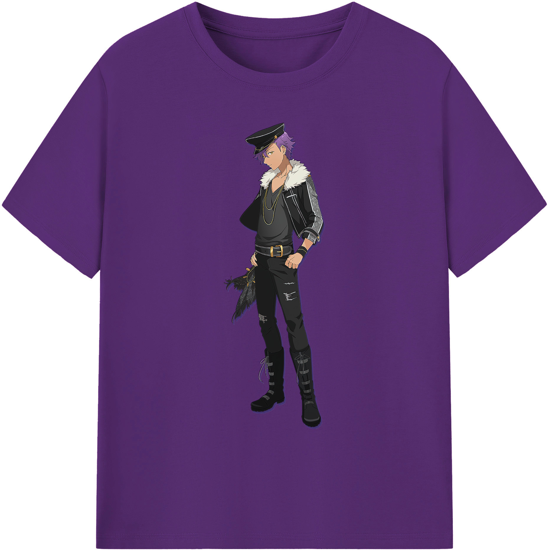 （画像用） あんさんぶるスターズ! Ensemble Stars 綿100％ メンズ半袖Tシャツ｜肌触りやわらか＆通気性