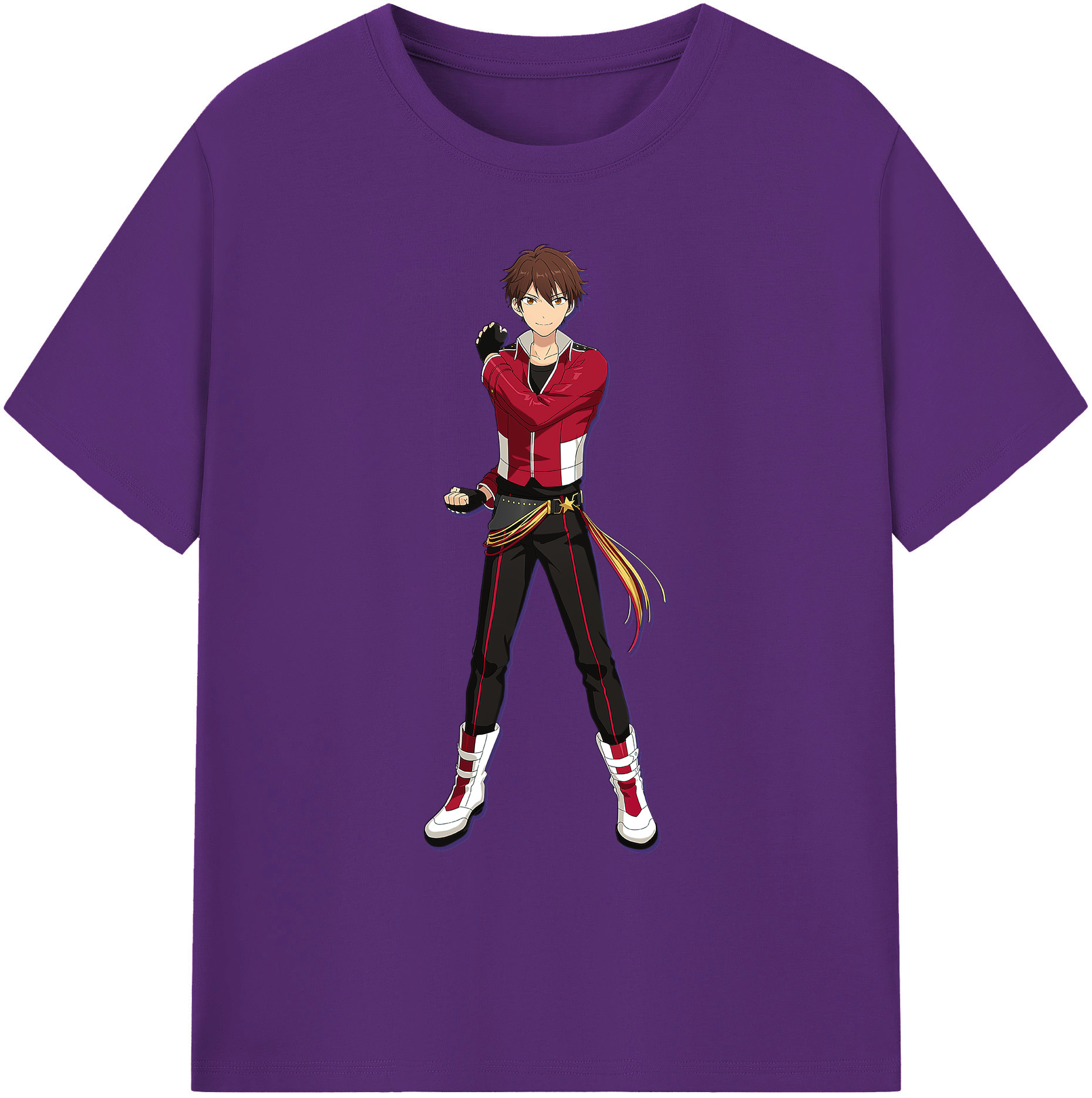 （画像用） あんさんぶるスターズ! Ensemble Stars 綿100％ メンズ半袖Tシャツ｜肌触りやわらか＆通気性