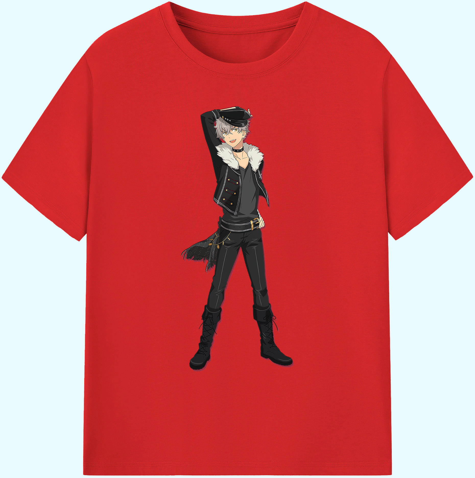 （画像用） あんさんぶるスターズ! Ensemble Stars 綿100％ メンズ半袖Tシャツ｜肌触りやわらか＆通気性