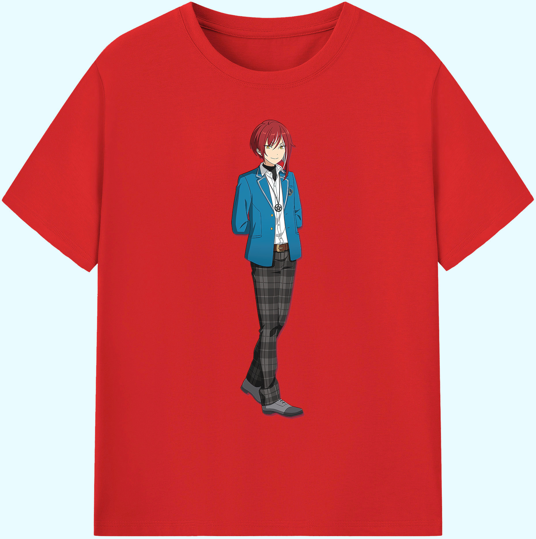 （画像用） あんさんぶるスターズ! Ensemble Stars 綿100％ メンズ半袖Tシャツ｜肌触りやわらか＆通気性