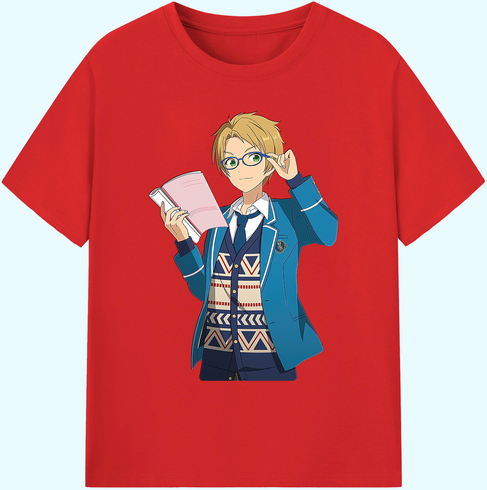 （画像用） あんさんぶるスターズ! Ensemble Stars 綿100％ メンズ半袖Tシャツ｜肌触りやわらか＆通気性