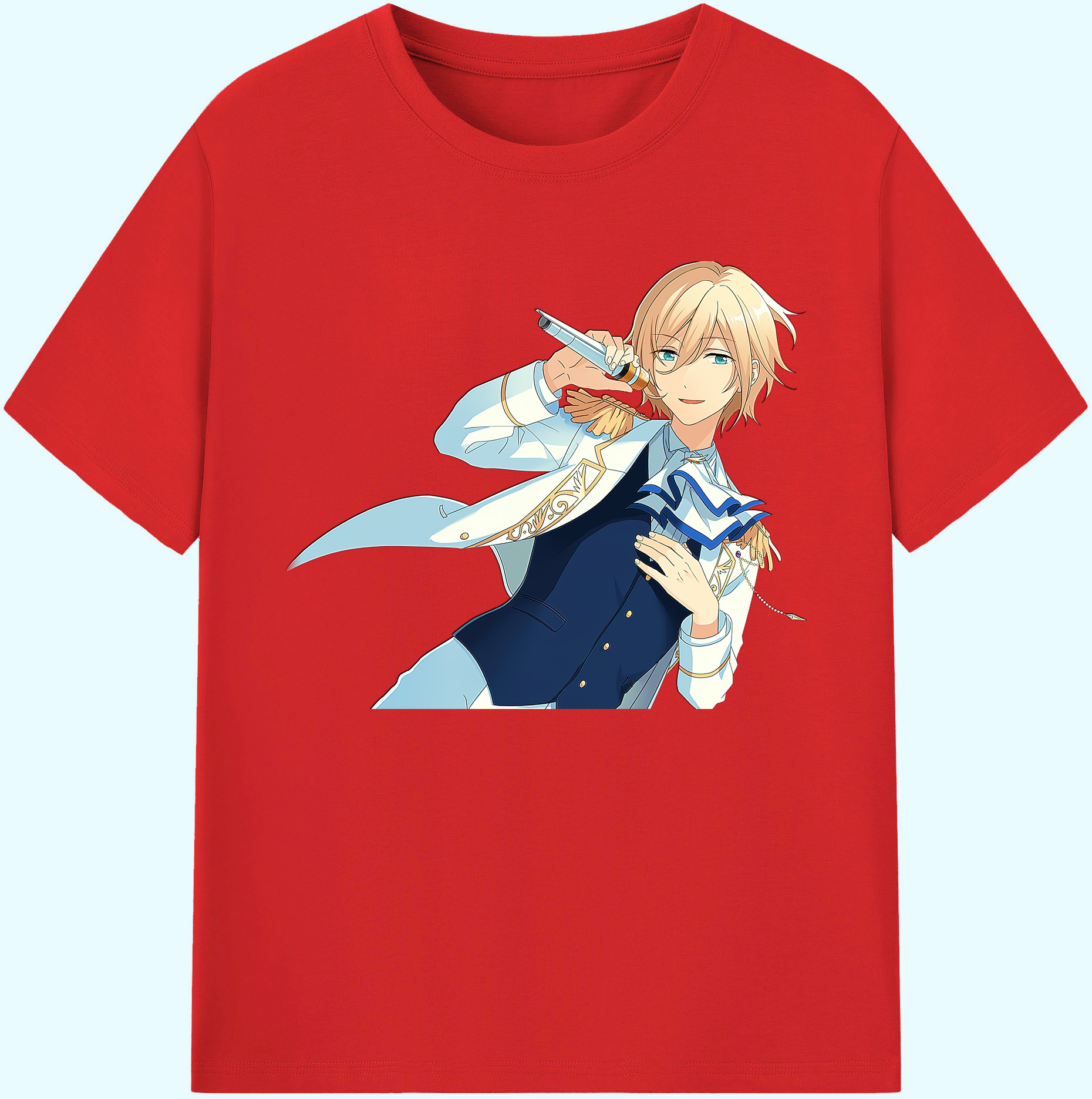 （画像用） あんさんぶるスターズ! Ensemble Stars 綿100％ メンズ半袖Tシャツ｜肌触りやわらか＆通気性