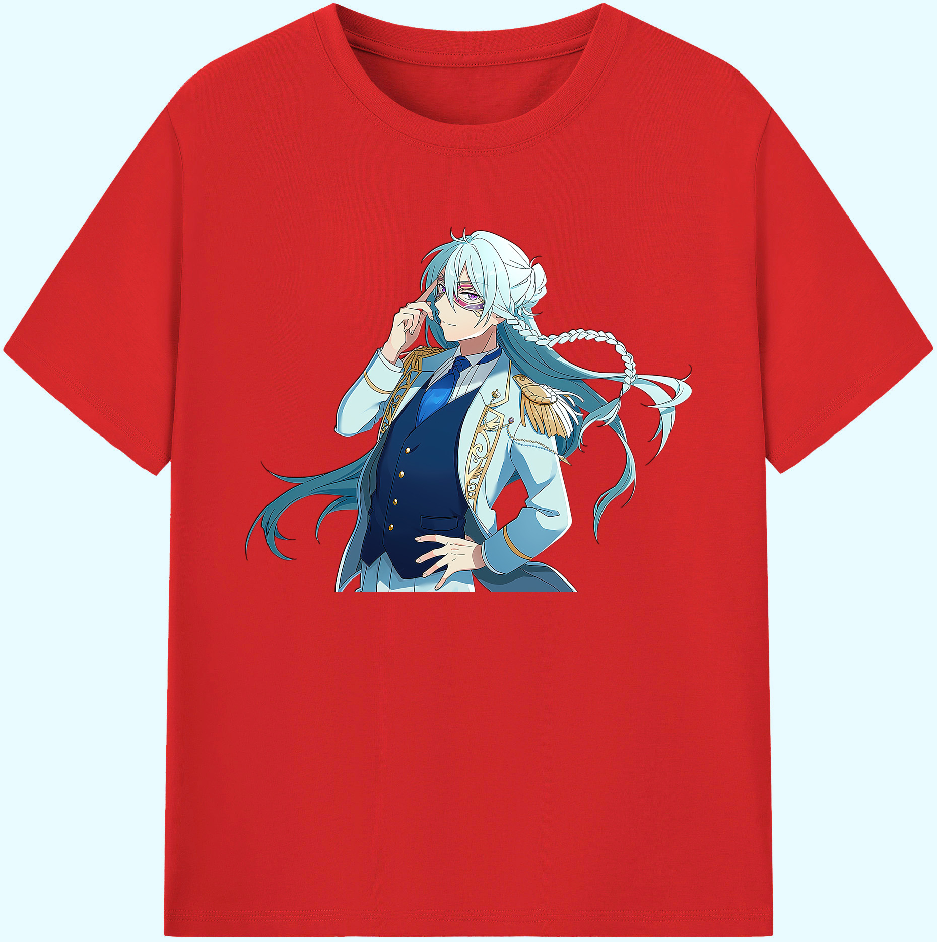 （画像用） あんさんぶるスターズ! Ensemble Stars 綿100％ メンズ半袖Tシャツ｜肌触りやわらか＆通気性