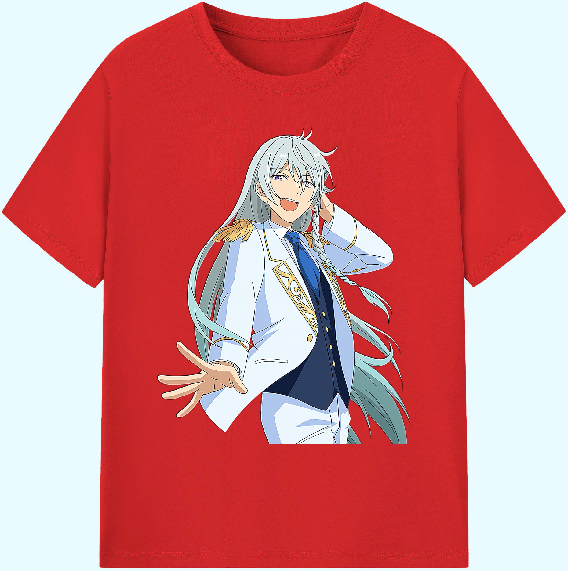 （画像用） あんさんぶるスターズ! Ensemble Stars 綿100％ メンズ半袖Tシャツ｜肌触りやわらか＆通気性