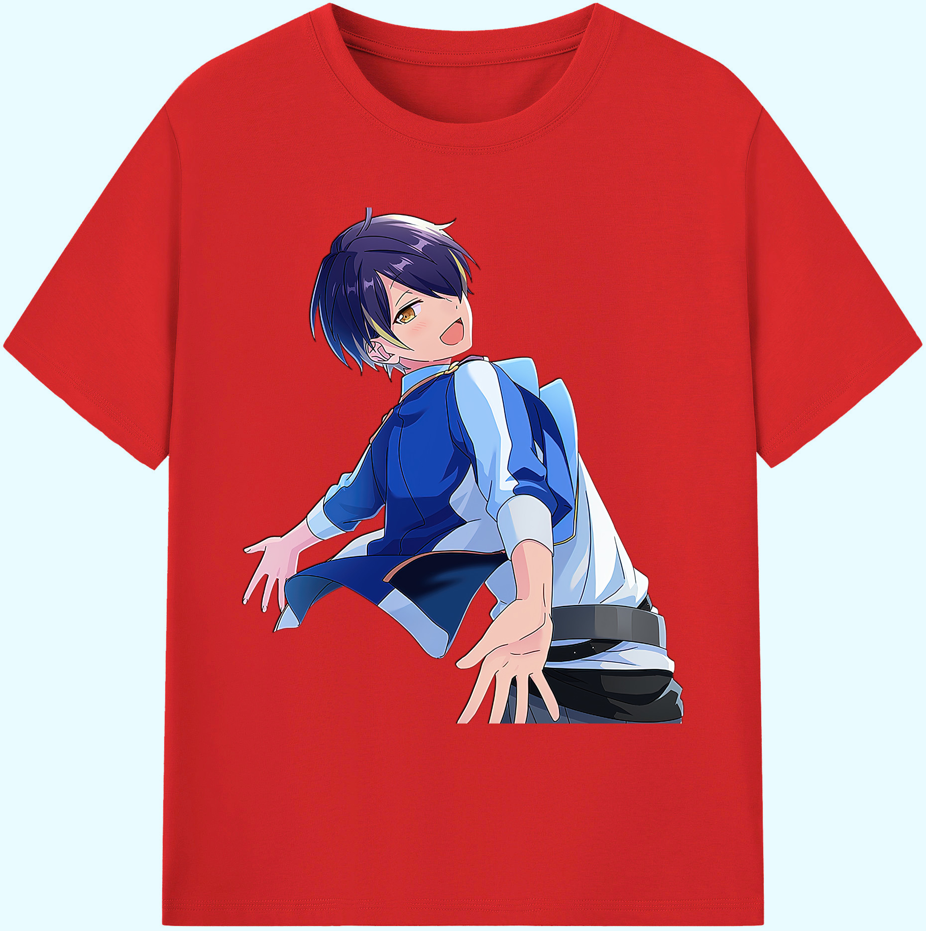 （画像用） あんさんぶるスターズ! Ensemble Stars 綿100％ メンズ半袖Tシャツ｜肌触りやわらか＆通気性