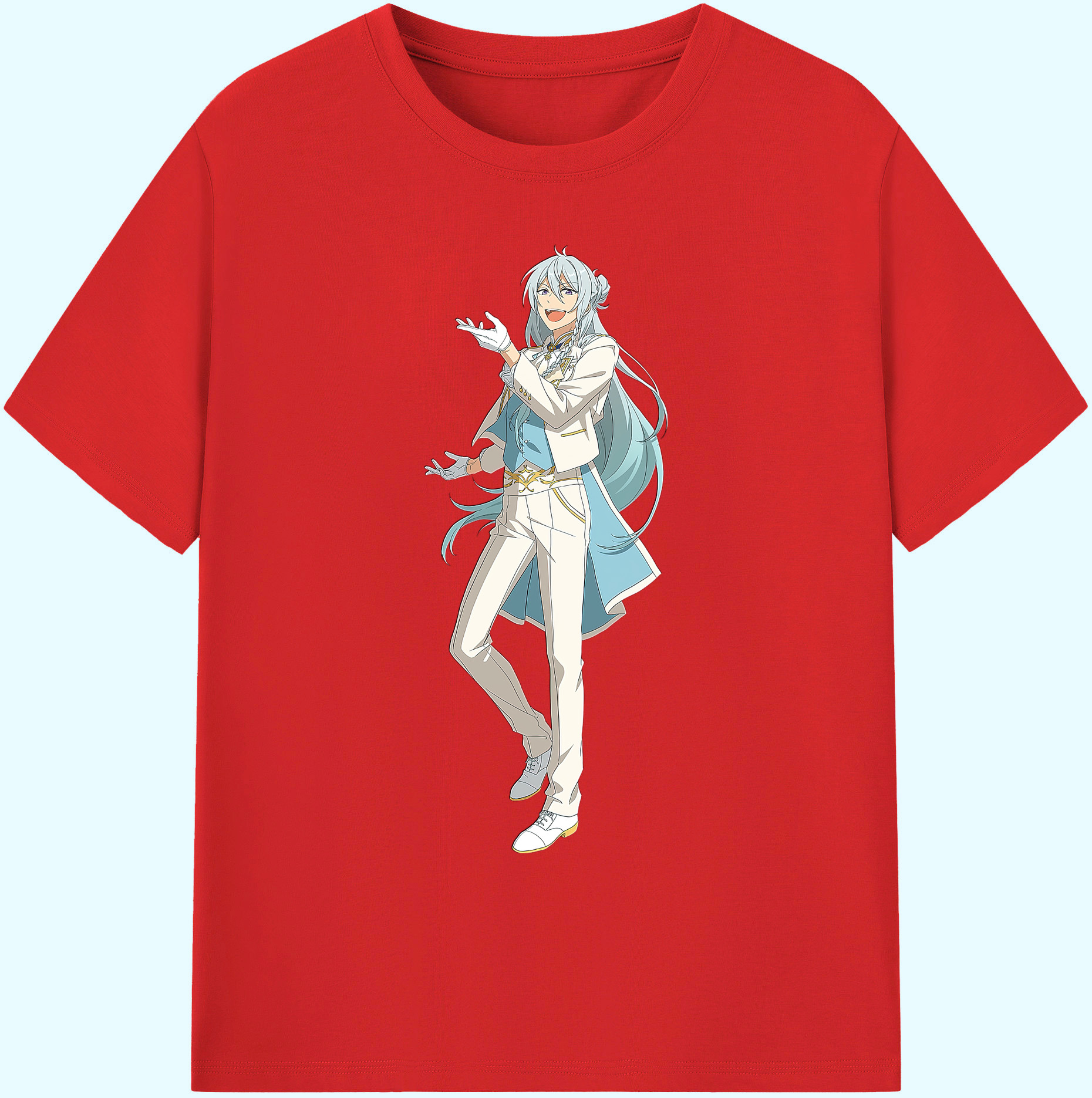 （画像用） あんさんぶるスターズ! Ensemble Stars 綿100％ メンズ半袖Tシャツ｜肌触りやわらか＆通気性