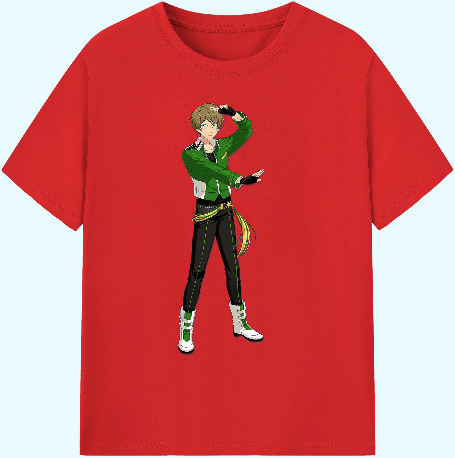 （画像用） あんさんぶるスターズ! Ensemble Stars 綿100％ メンズ半袖Tシャツ｜肌触りやわらか＆通気性
