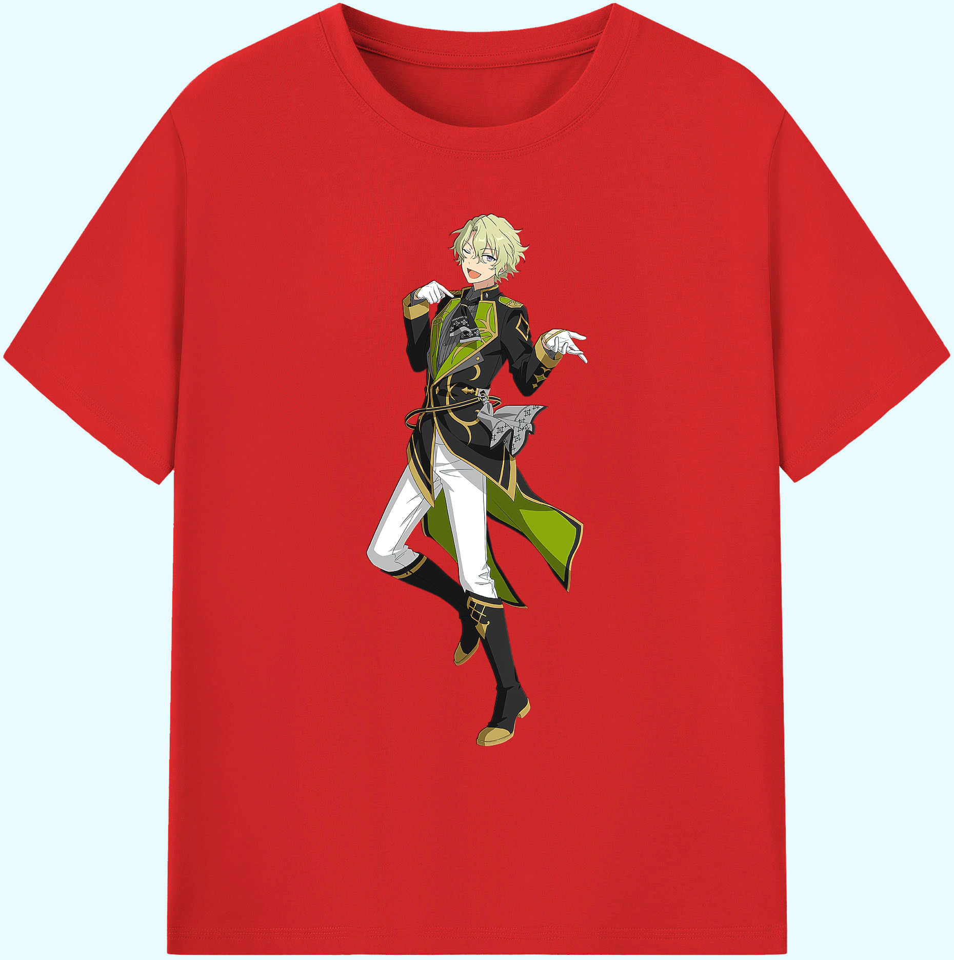 （画像用） あんさんぶるスターズ! Ensemble Stars 綿100％ メンズ半袖Tシャツ｜肌触りやわらか＆通気性
