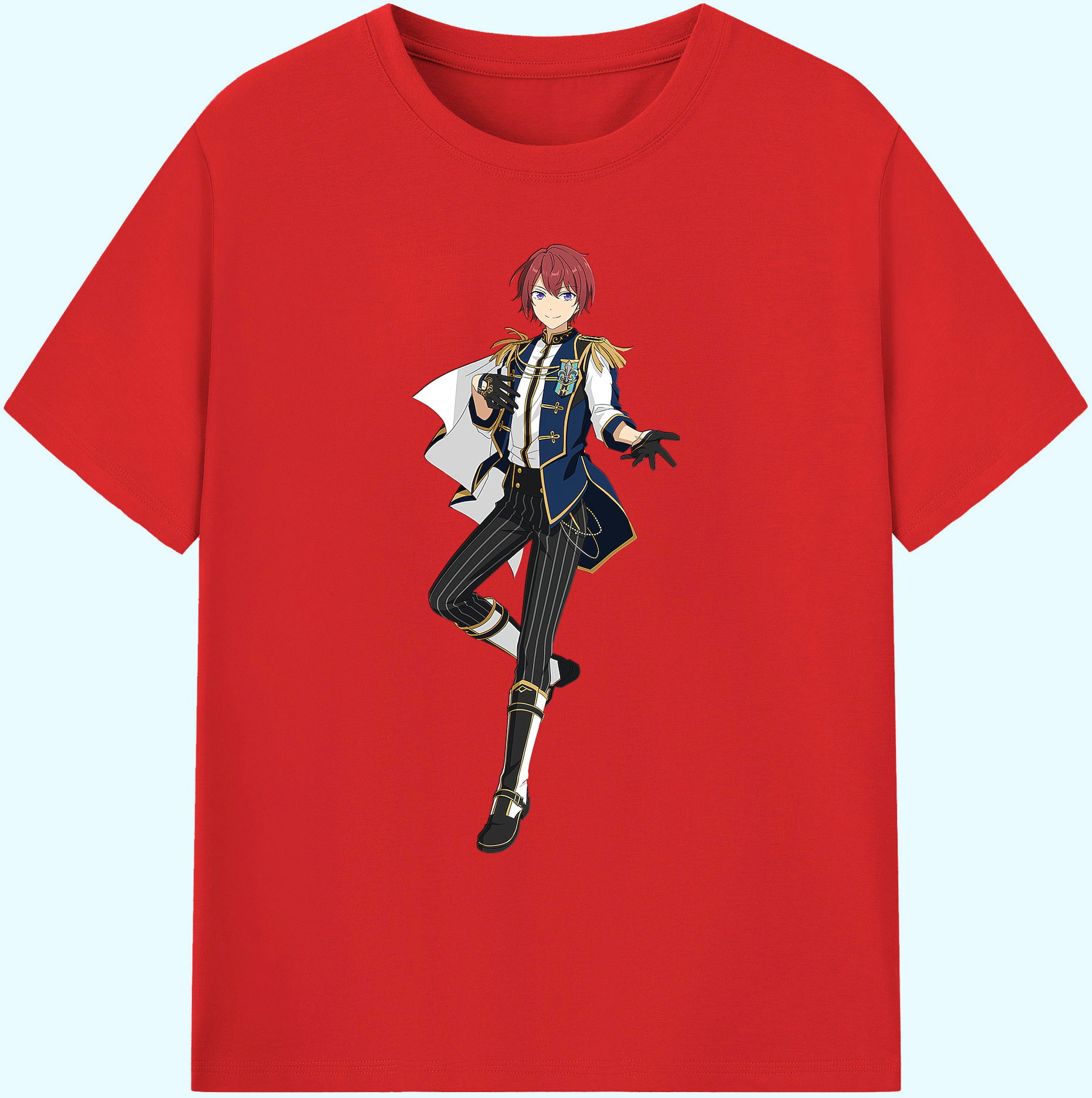 （画像用） あんさんぶるスターズ! Ensemble Stars 綿100％ メンズ半袖Tシャツ｜肌触りやわらか＆通気性