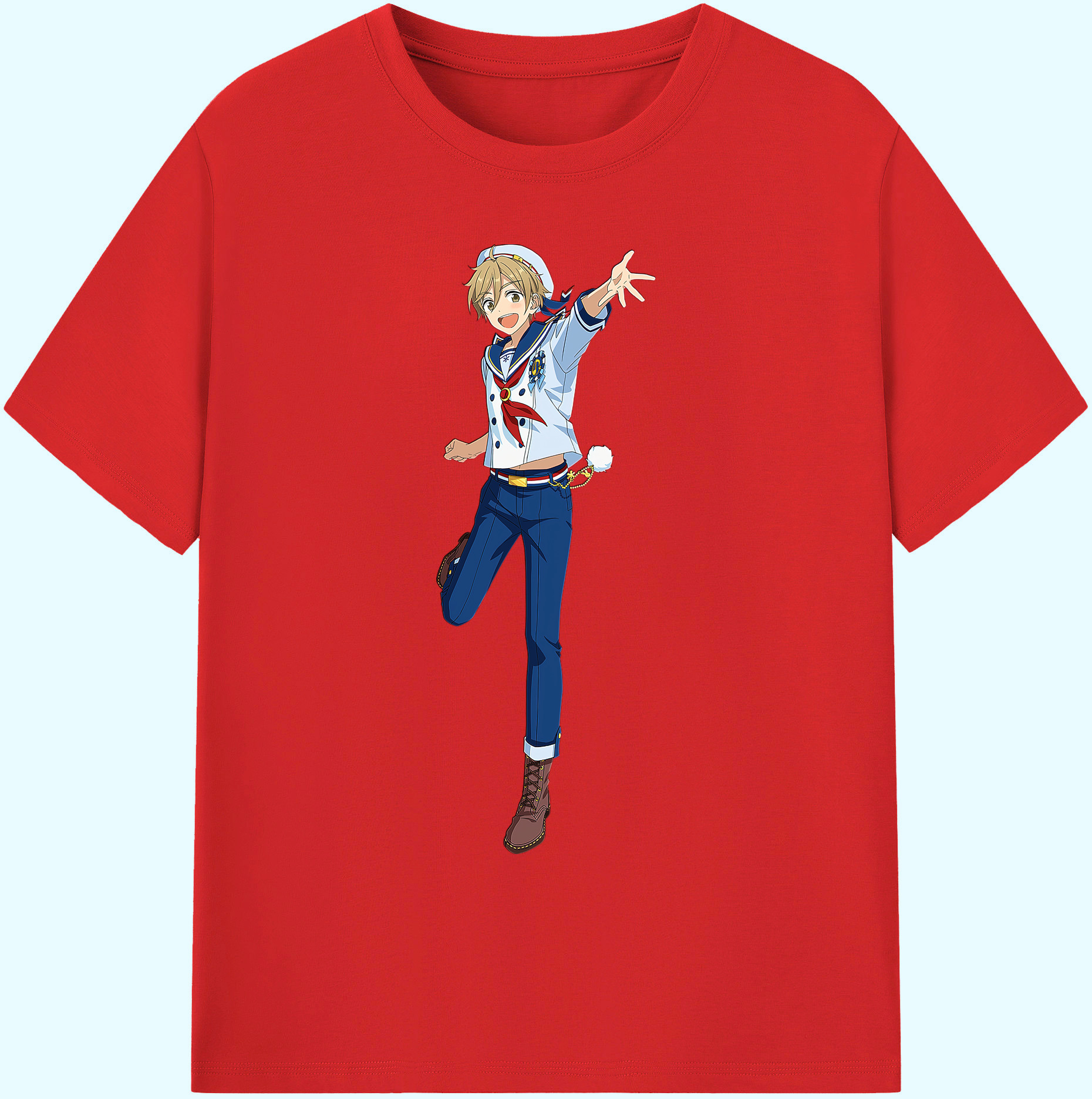 （画像用） あんさんぶるスターズ! Ensemble Stars 綿100％ メンズ半袖Tシャツ｜肌触りやわらか＆通気性