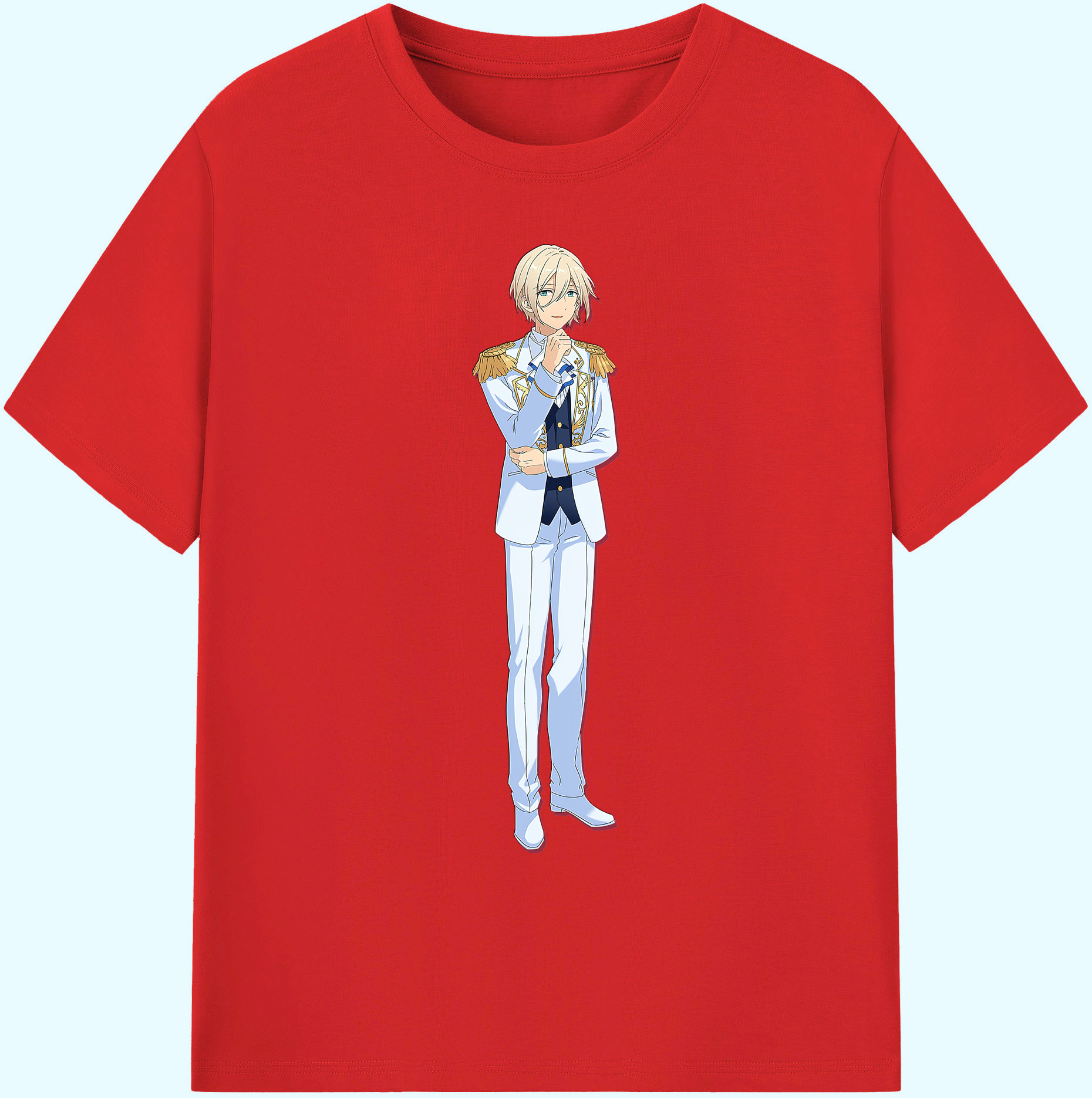 （画像用） あんさんぶるスターズ! Ensemble Stars 綿100％ メンズ半袖Tシャツ｜肌触りやわらか＆通気性