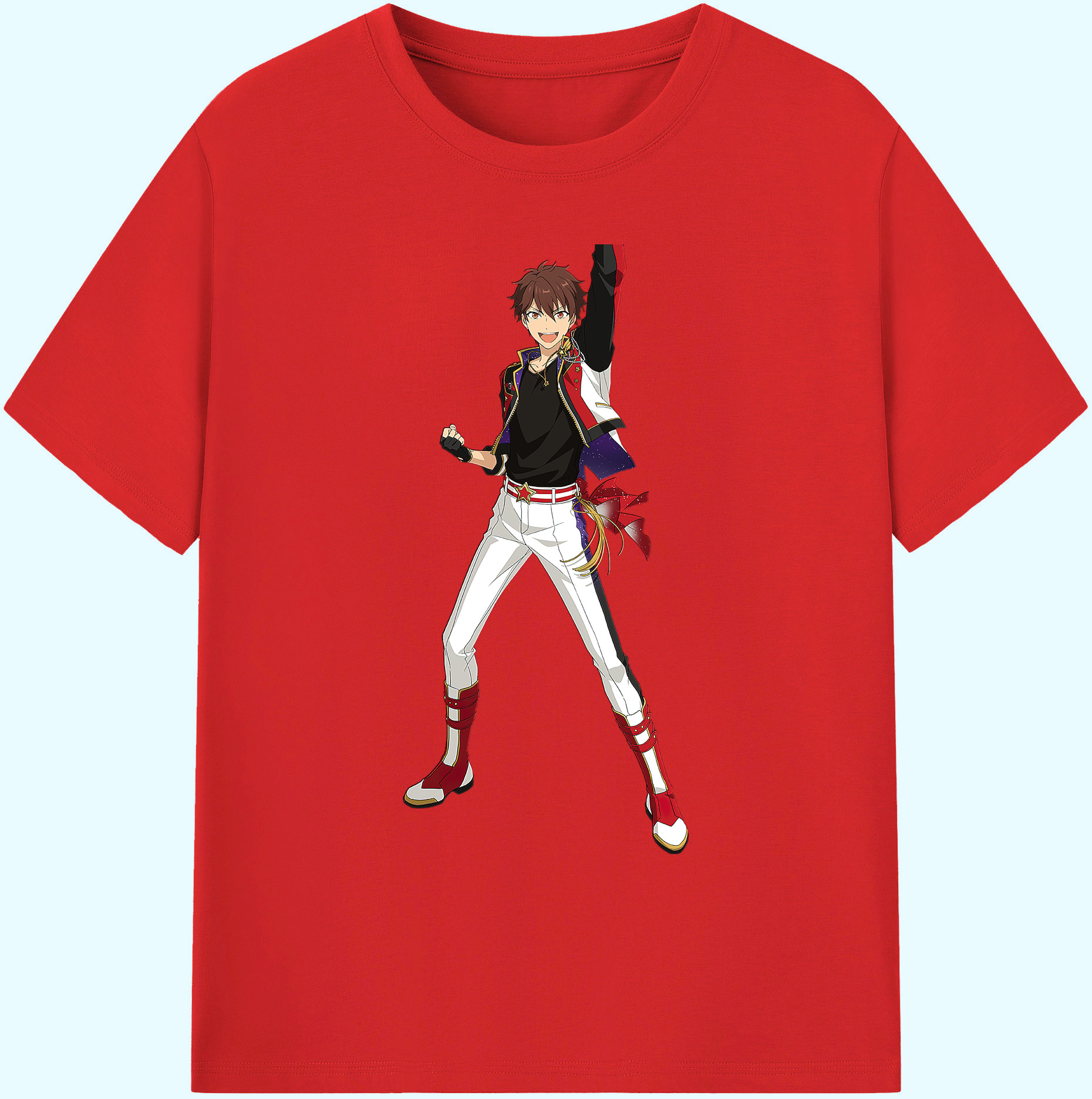 （画像用） あんさんぶるスターズ! Ensemble Stars 綿100％ メンズ半袖Tシャツ｜肌触りやわらか＆通気性