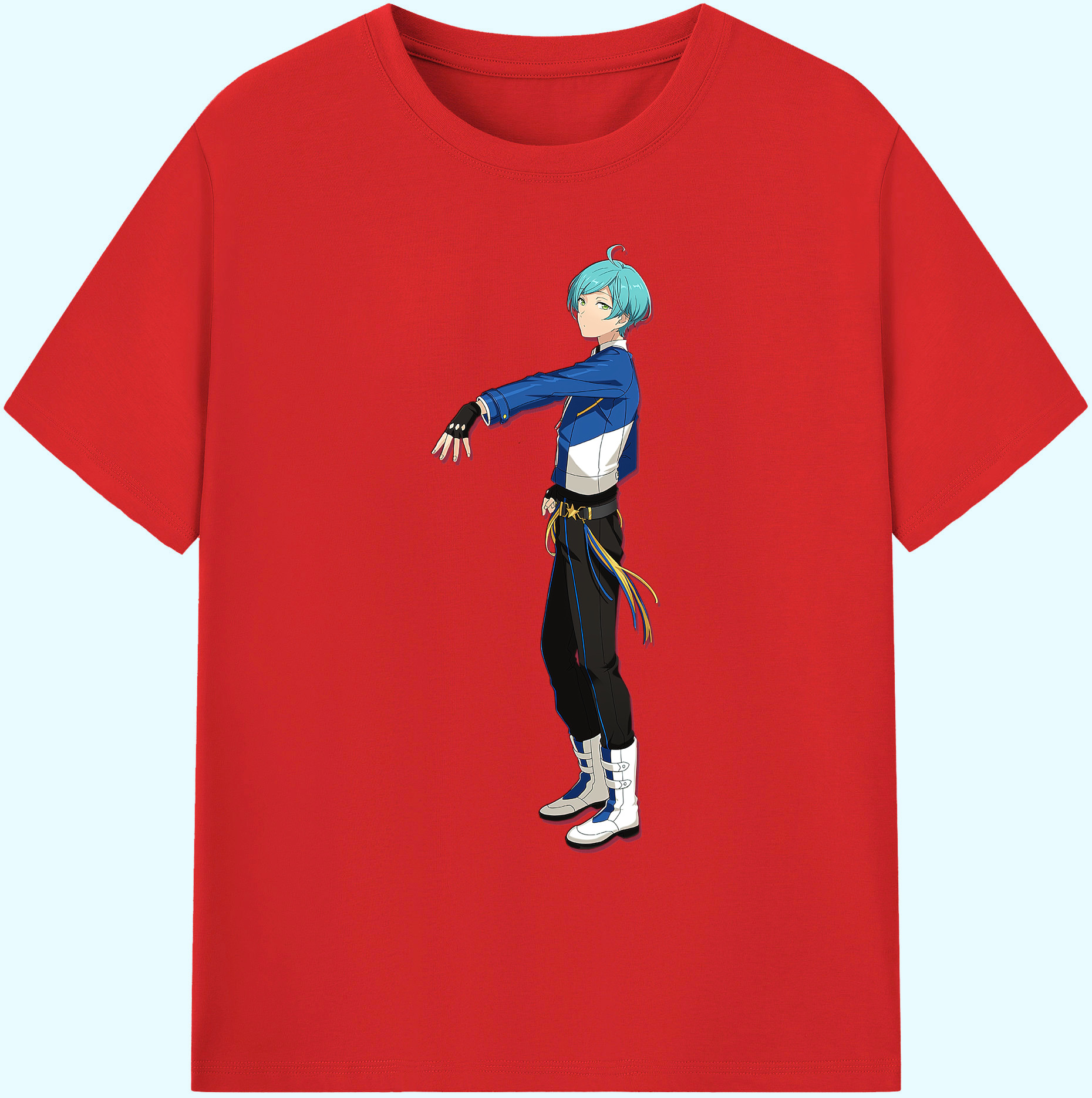 （画像用） あんさんぶるスターズ! Ensemble Stars 綿100％ メンズ半袖Tシャツ｜肌触りやわらか＆通気性