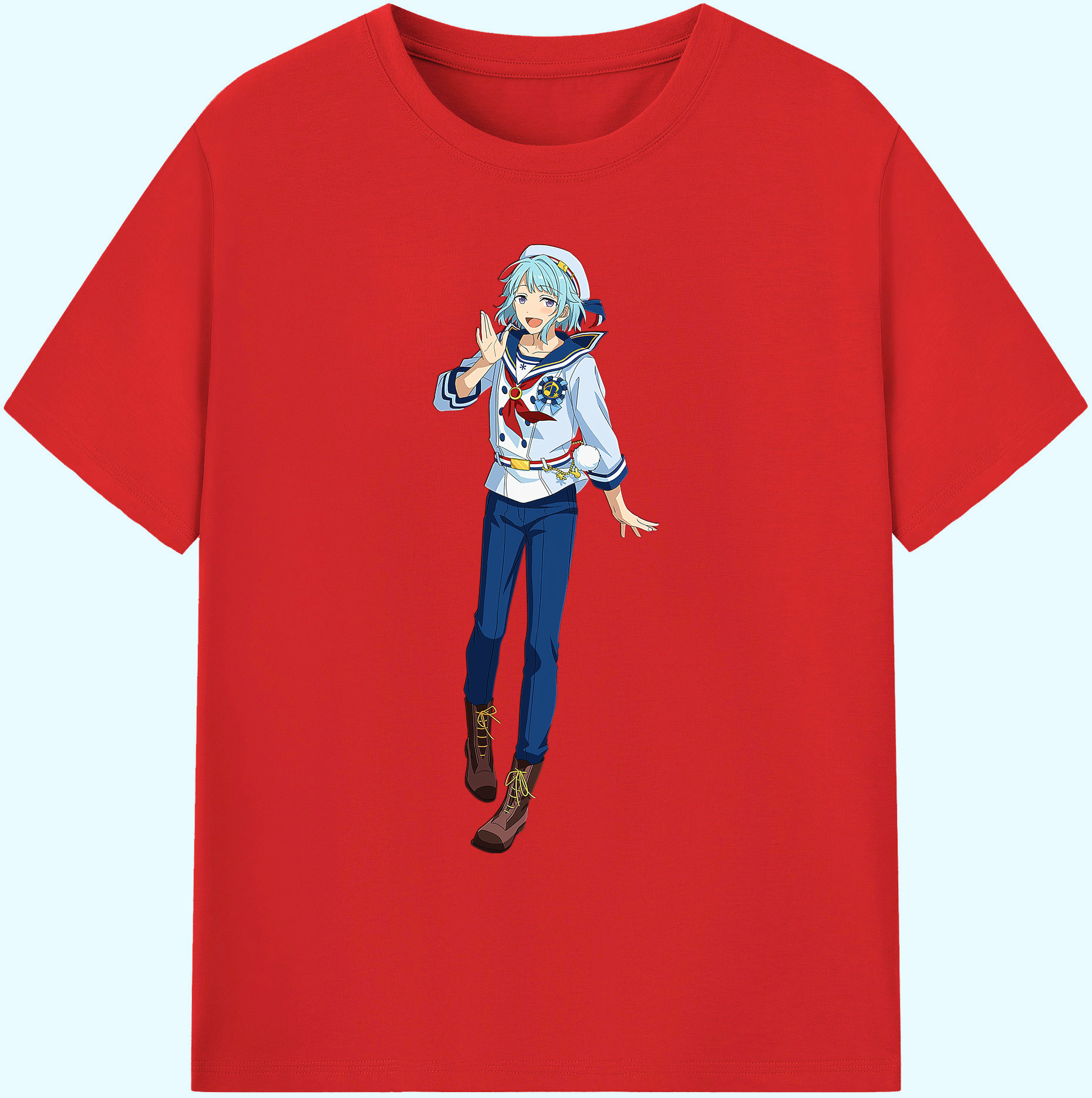 （画像用） あんさんぶるスターズ! Ensemble Stars 綿100％ メンズ半袖Tシャツ｜肌触りやわらか＆通気性