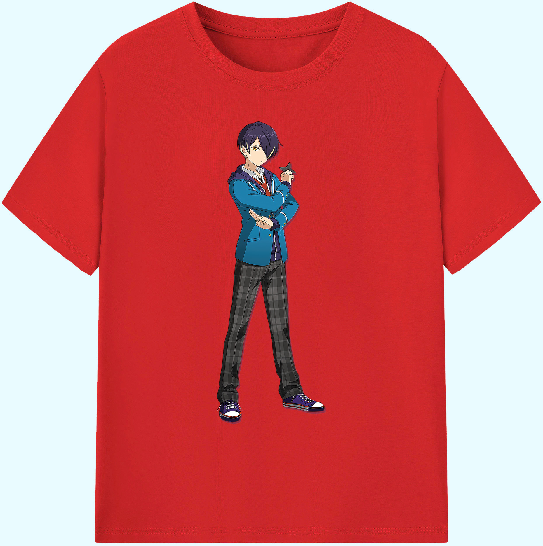 （画像用） あんさんぶるスターズ! Ensemble Stars 綿100％ メンズ半袖Tシャツ｜肌触りやわらか＆通気性